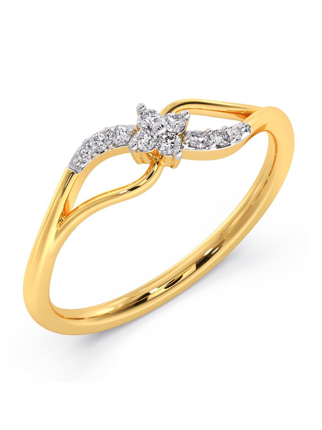 

CANDERE A KALYAN JEWELLERS COMPANY 14KT Gold Diamond Finger Ring, Yellow