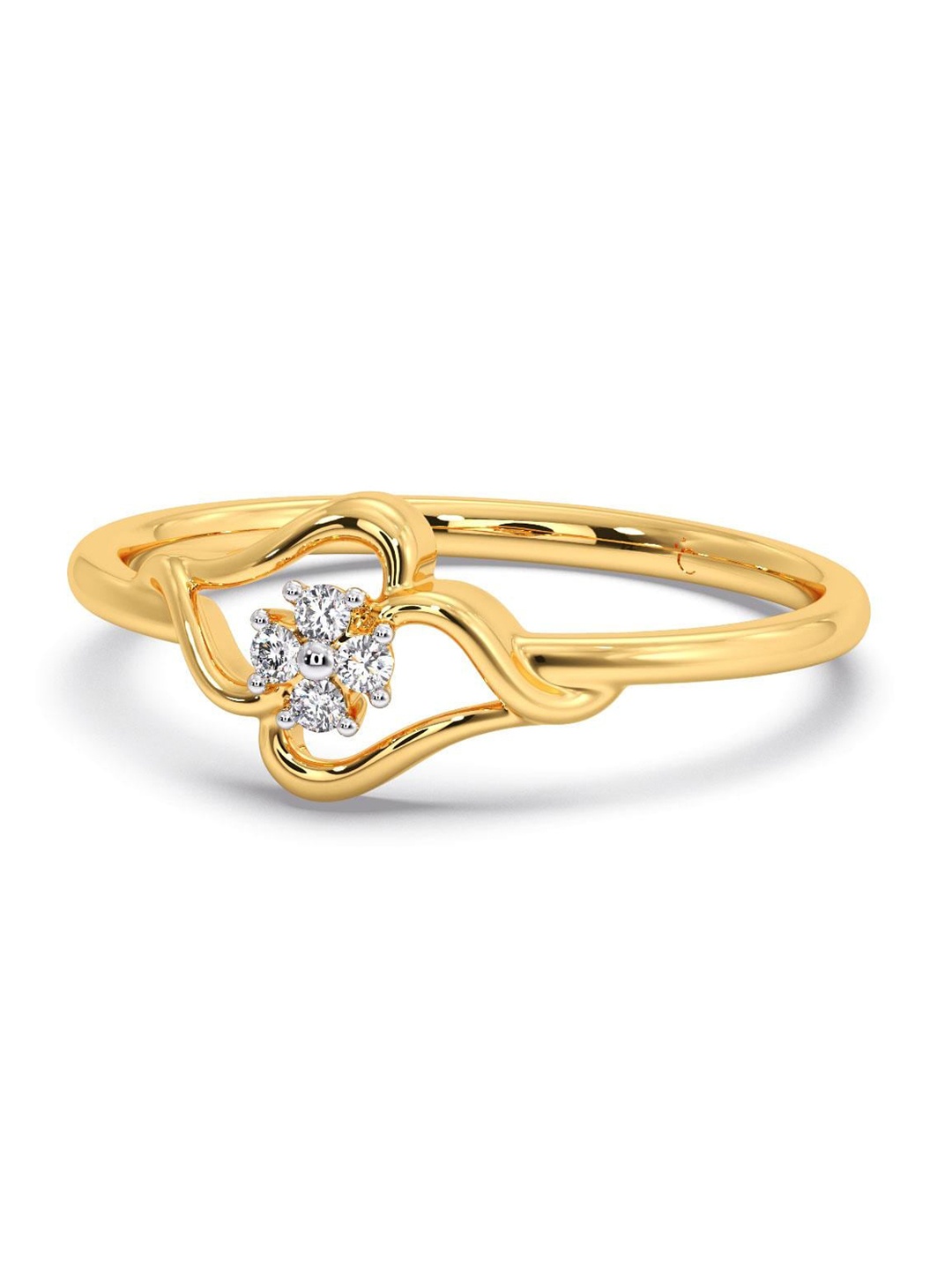 

CANDERE A KALYAN JEWELLERS COMPANY 14KT Gold Diamond Finger Ring - 1.24 g, Yellow