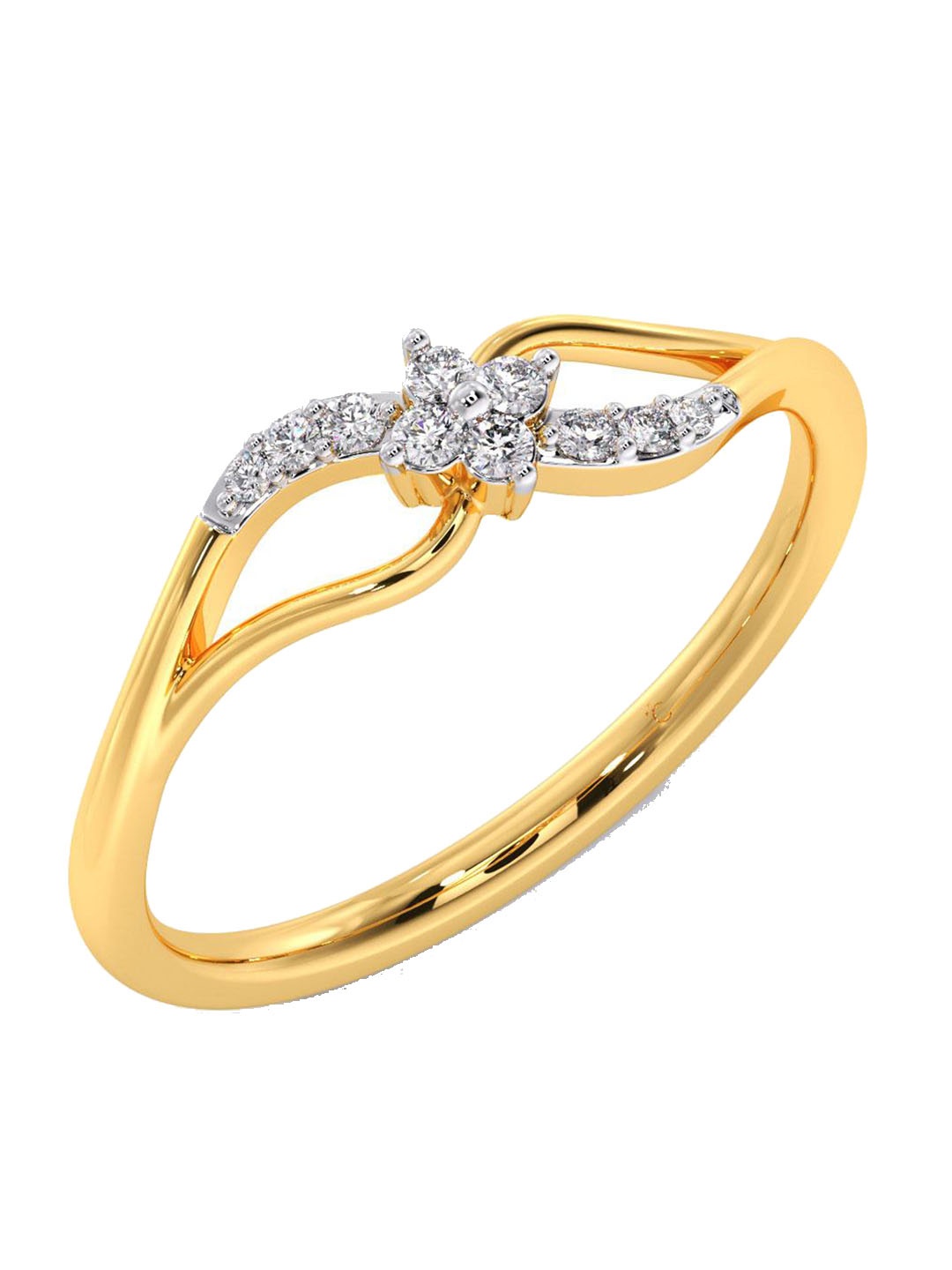 

CANDERE A KALYAN JEWELLERS COMPANY 18KT Gold Diamond Finger Ring - 1.51 g, Yellow