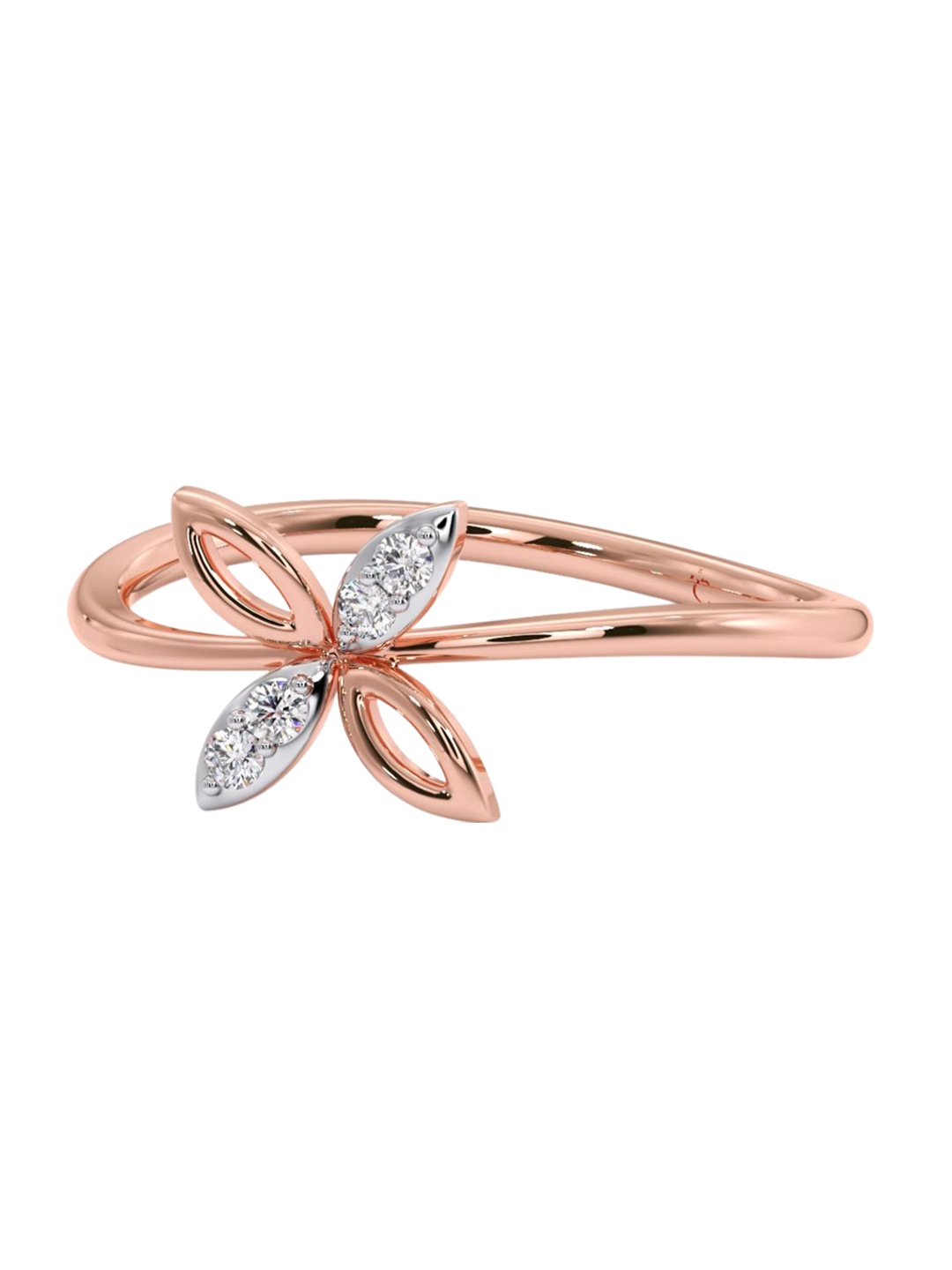 

CANDERE A KALYAN JEWELLERS COMPANY 18KT Rose-Gold Diamond Finger Ring