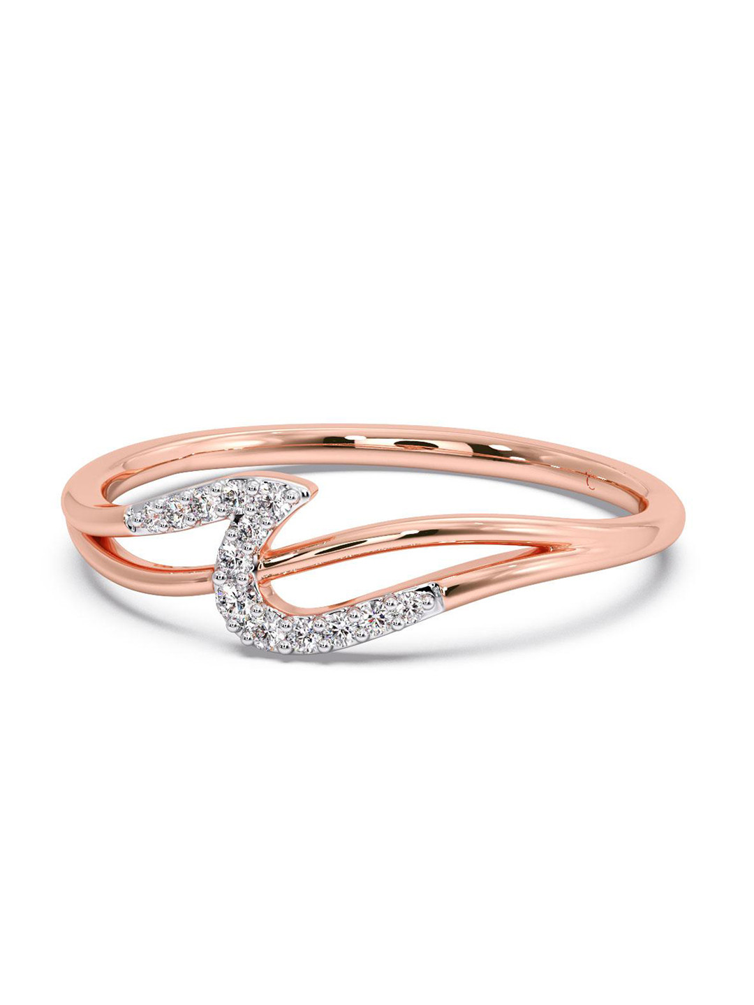 

CANDERE A KALYAN JEWELLERS COMPANY 18KT Rose Gold Diamond Finger Ring - 1.19 g