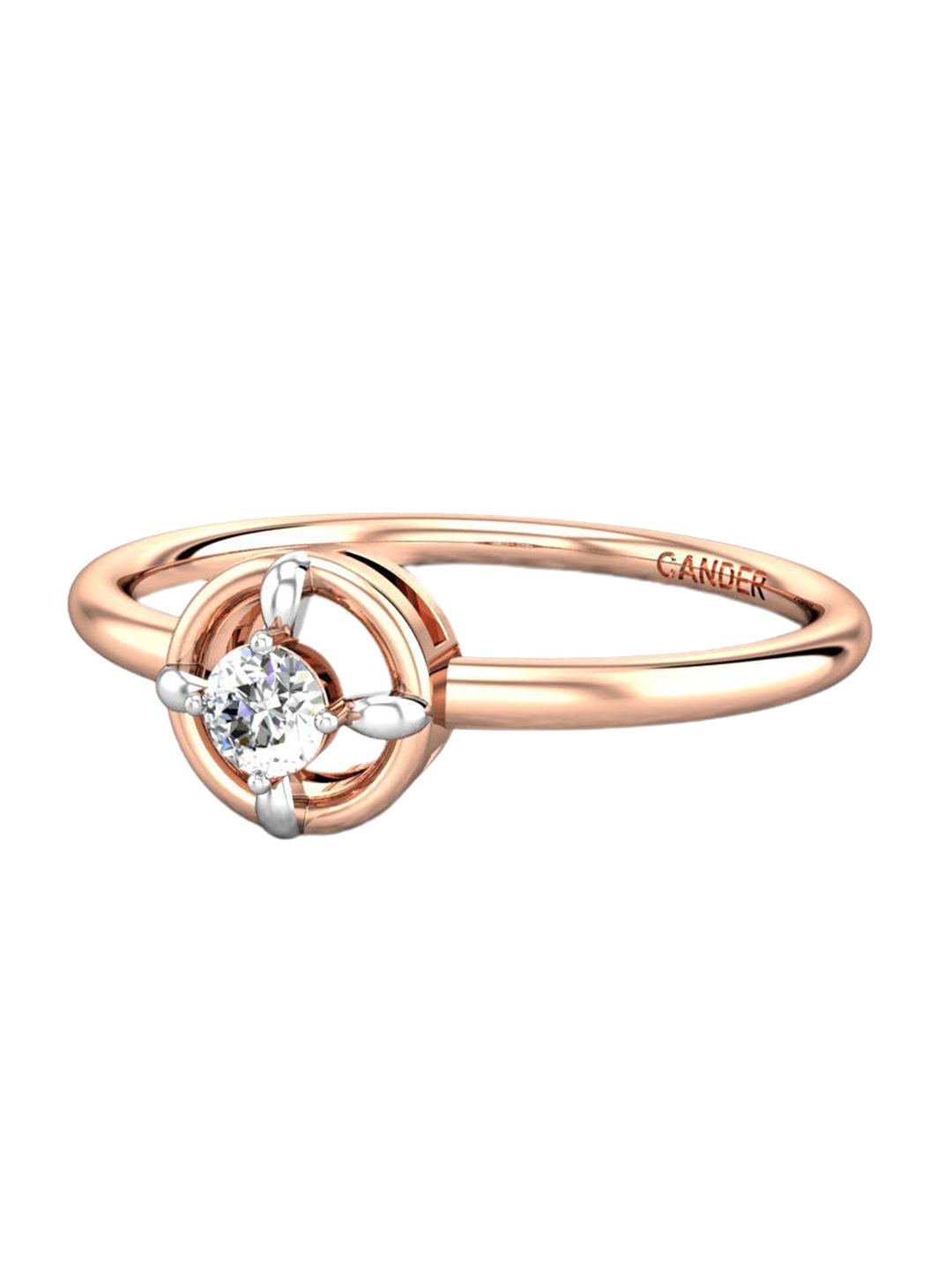 

CANDERE A KALYAN JEWELLERS COMPANY 14KT Rose-Gold Diamond Finger Ring - 1.31 g