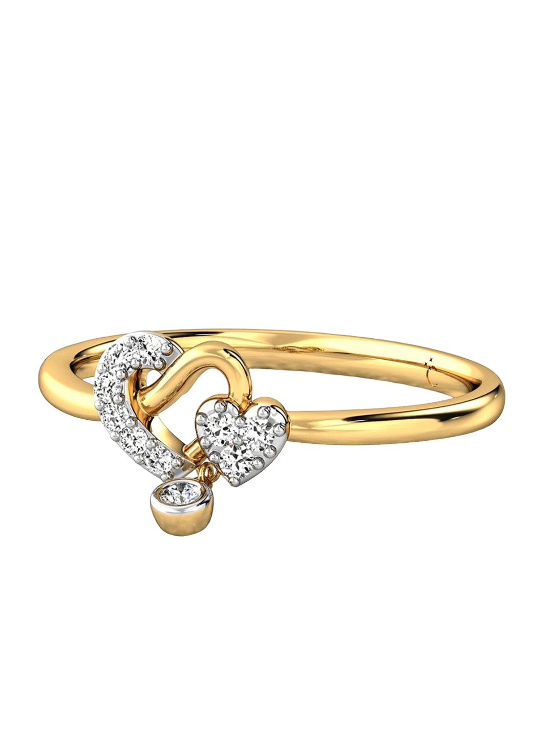 

CANDERE A KALYAN JEWELLERS COMPANY Diamond-Studded 18KT Gold Ring 2.04 g