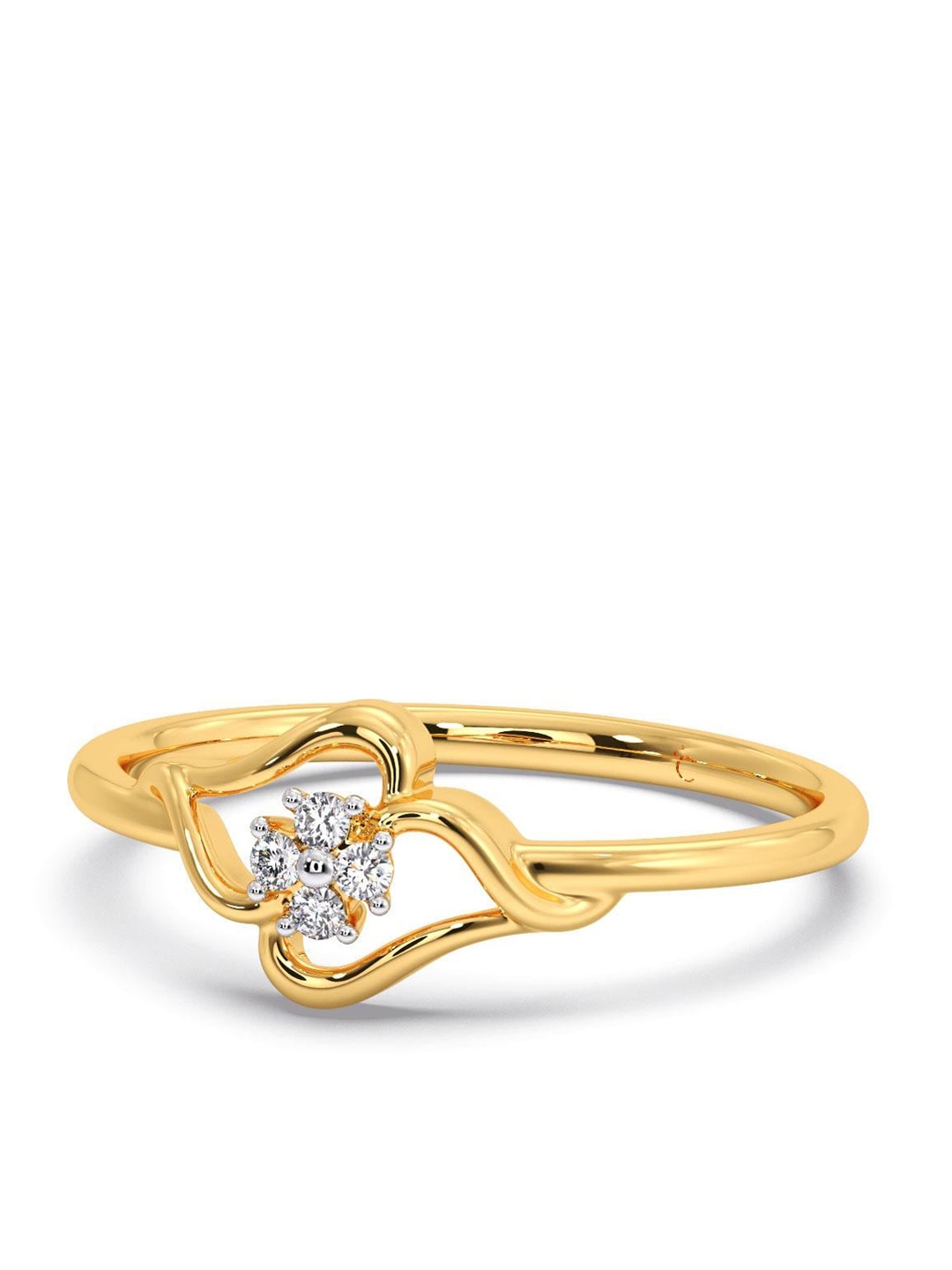 

CANDERE A KALYAN JEWELLERS COMPANY 14KT Gold Diamond Finger Ring- 1.13 gm, Yellow