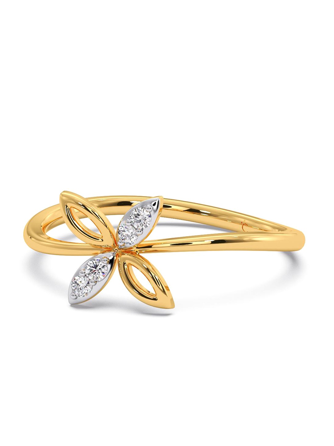 

CANDERE A KALYAN JEWELLERS COMPANY 14K BIS Hallmark Gold Diamond Ring 1.35 g