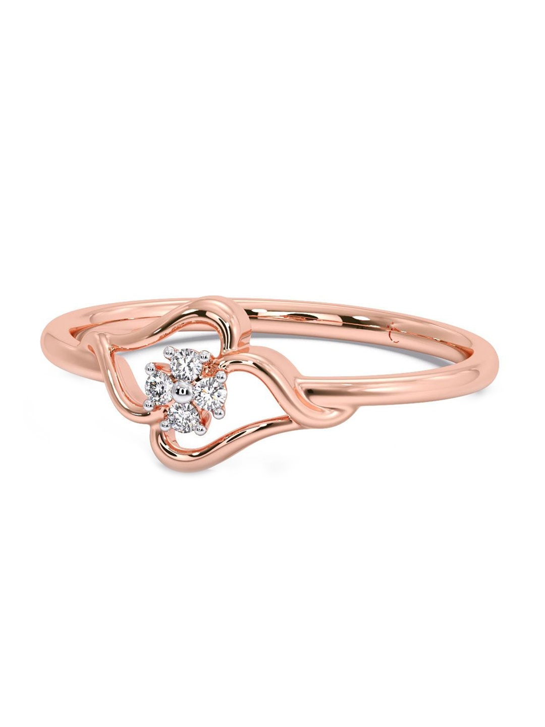 

CANDERE A KALYAN JEWELLERS COMPANY 18KT Rose Gold Diamond Finger Ring 1.43 g