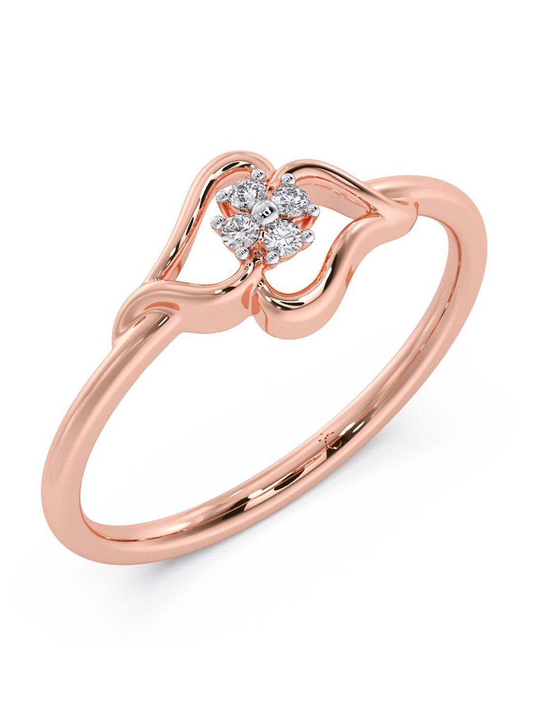 

CANDERE A KALYAN JEWELLERS COMPANY 14KT Rose-Gold Diamond Finger Ring
