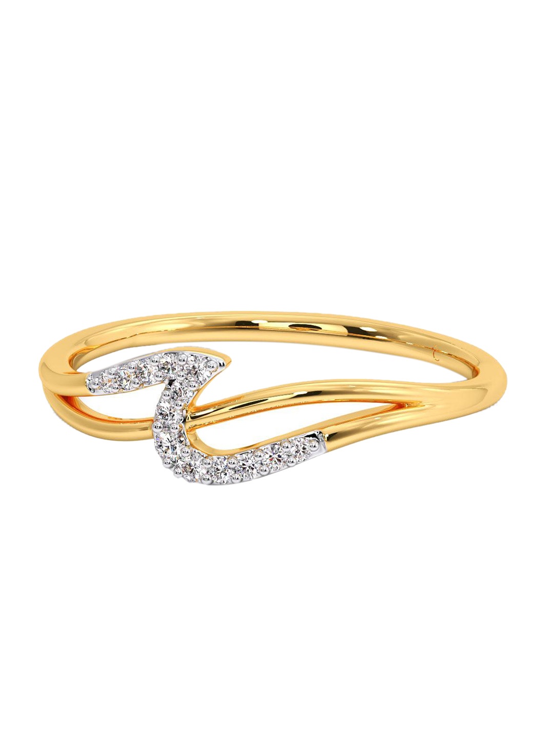 

CANDERE A KALYAN JEWELLERS COMPANY 14KT Gold Diamond Finger Ring 0.95 g, Yellow