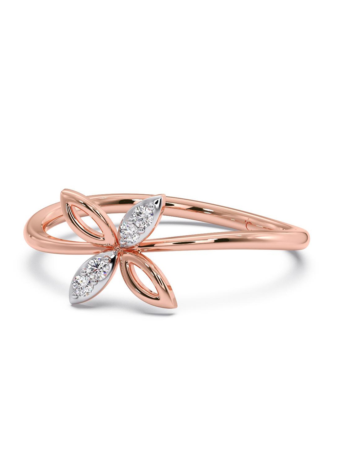 

CANDERE A KALYAN JEWELLERS COMPANY 14KT Rose Gold Diamond Finger Ring