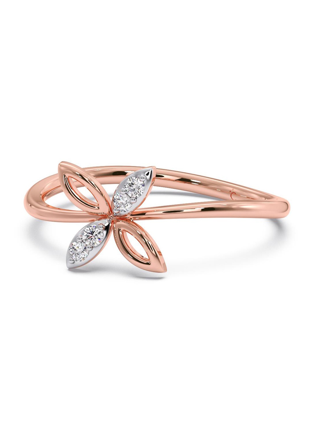 

CANDERE A KALYAN JEWELLERS COMPANY 18KT Rose Gold Diamond Finger Ring- 1.58 gm