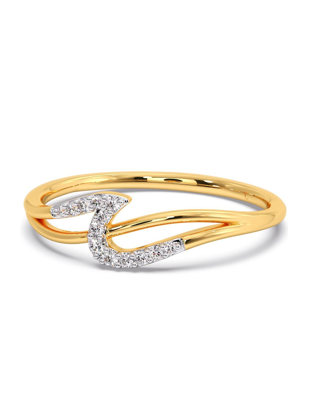

CANDERE A KALYAN JEWELLERS COMPANY 18KT Gold Diamond Finger Ring-1.01 g, Yellow