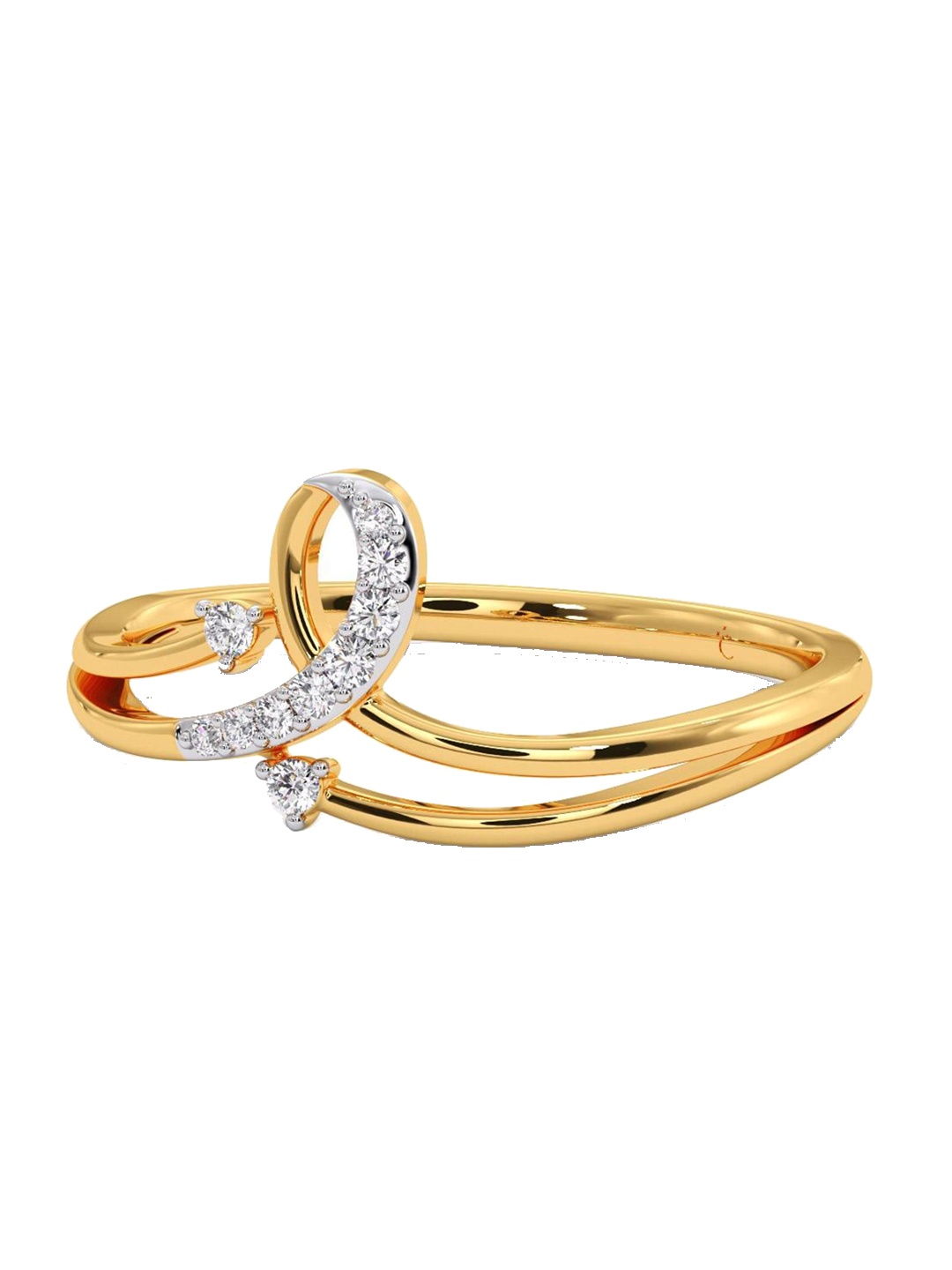 

CANDERE A KALYAN JEWELLERS COMPANY 14KT Gold Diamond Finger Ring- 1.62 g, Yellow