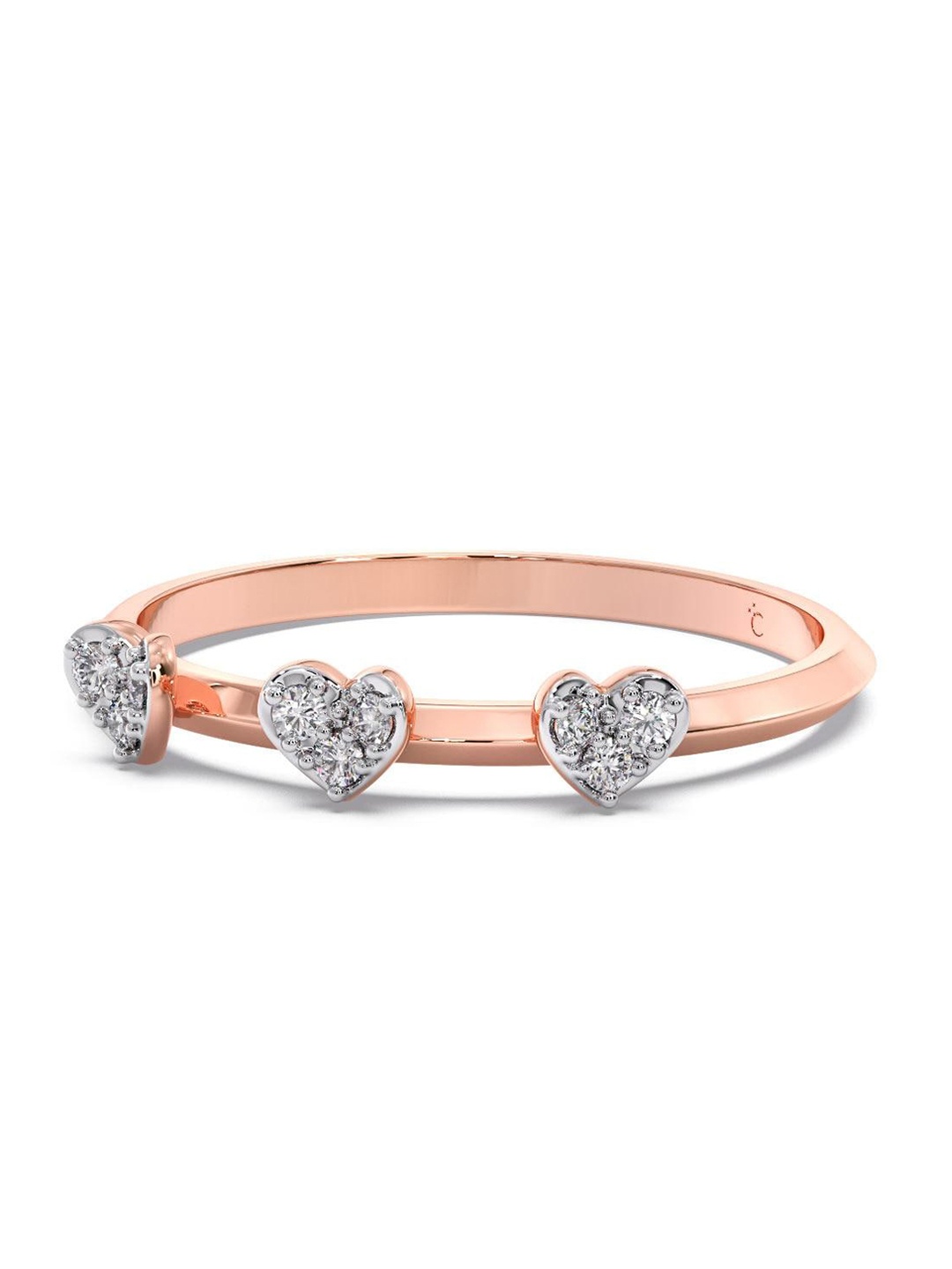

CANDERE A KALYAN JEWELLERS COMPANY 14KT Rose Gold Diamond Finger Ring - 1.28 g