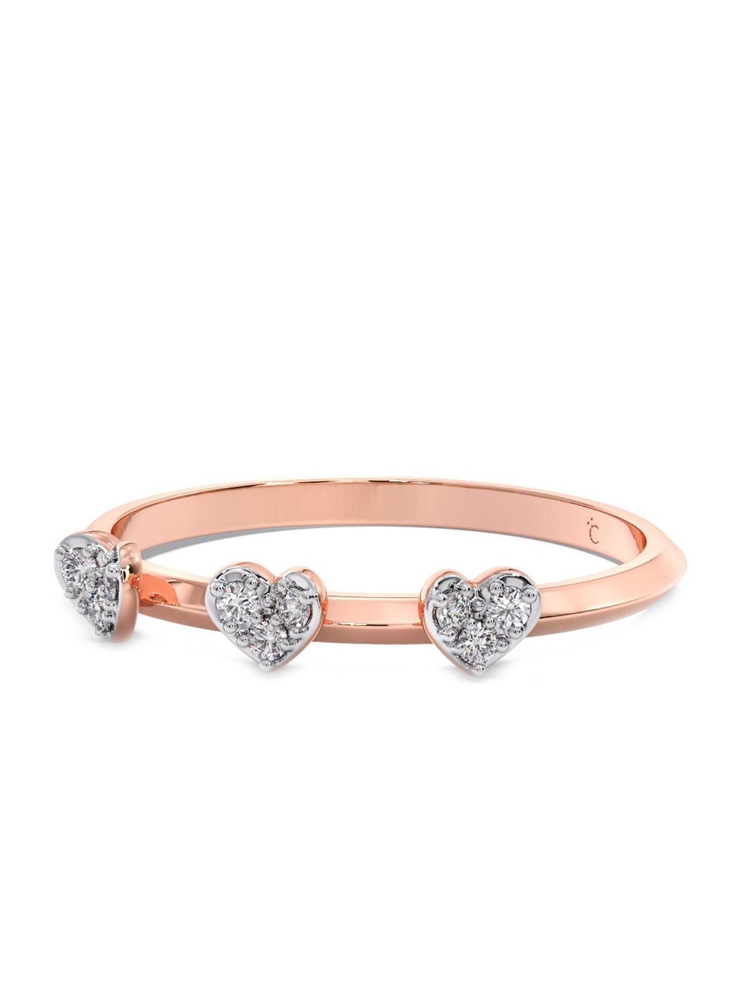 

CANDERE A KALYAN JEWELLERS COMPANY 18KT Rose Gold Diamond Finger Ring