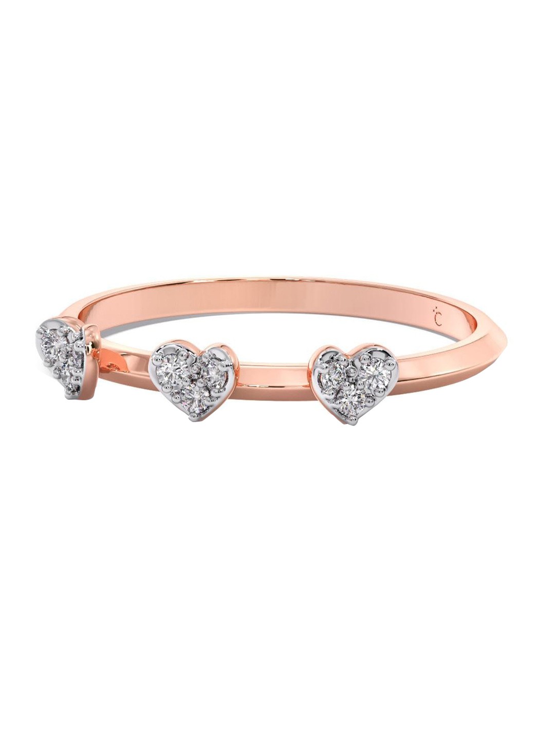 

CANDERE A KALYAN JEWELLERS COMPANY 18KT Rose-Gold Diamond Finger Ring- 1.75 gm