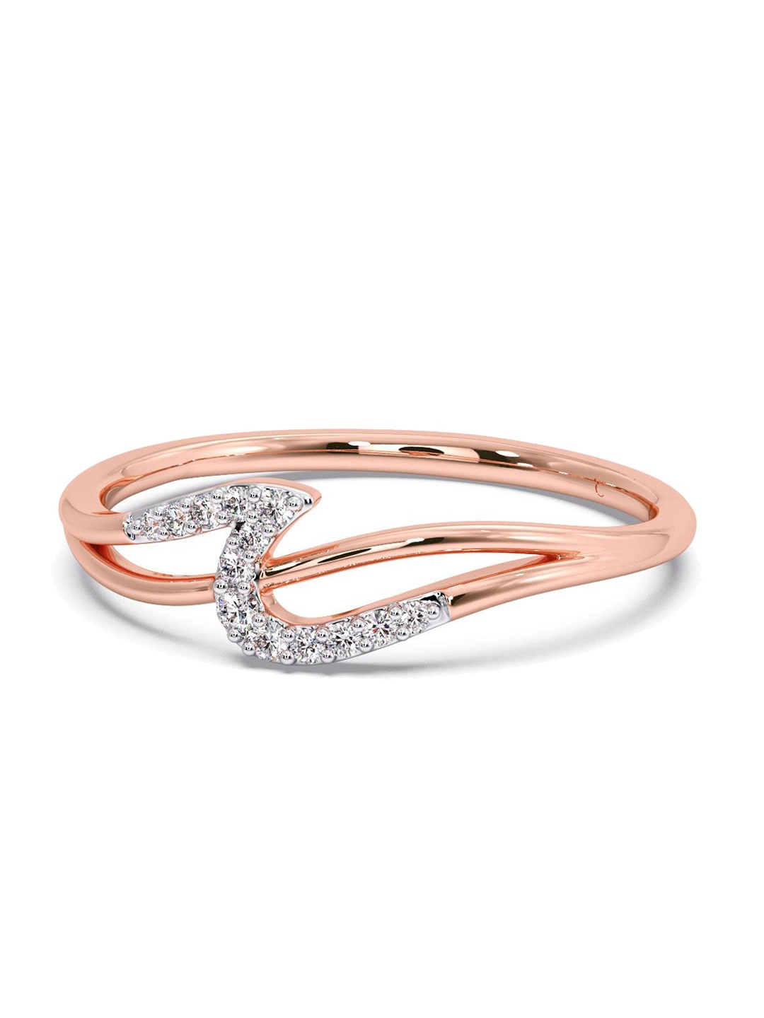 

CANDERE A KALYAN JEWELLERS COMPANY 14KT Rose Gold Diamond Finger Ring 0.94 g