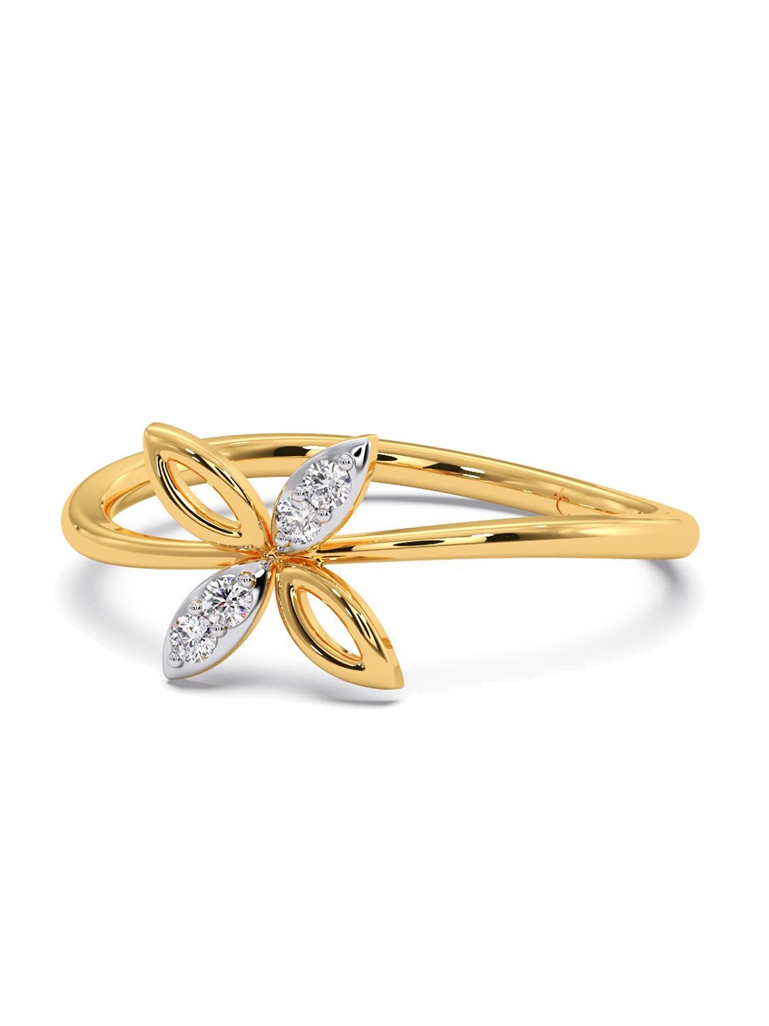 

CANDERE A KALYAN JEWELLERS COMPANY 18KT Gold Diamond Finger Ring-1.55 g, Yellow