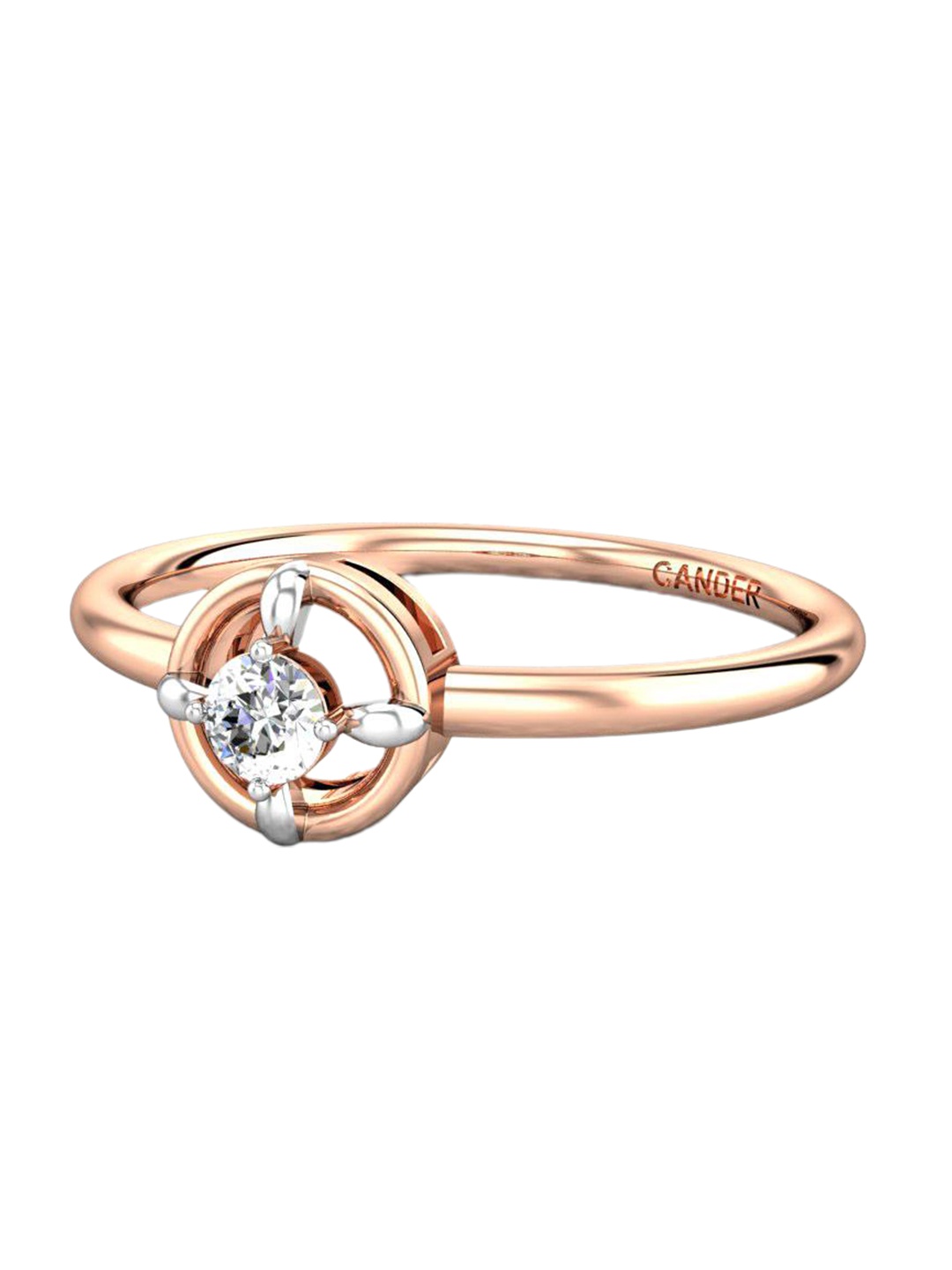 

CANDERE A KALYAN JEWELLERS COMPANY 14KT Rose Gold Diamond Finger Ring - 1.4 g