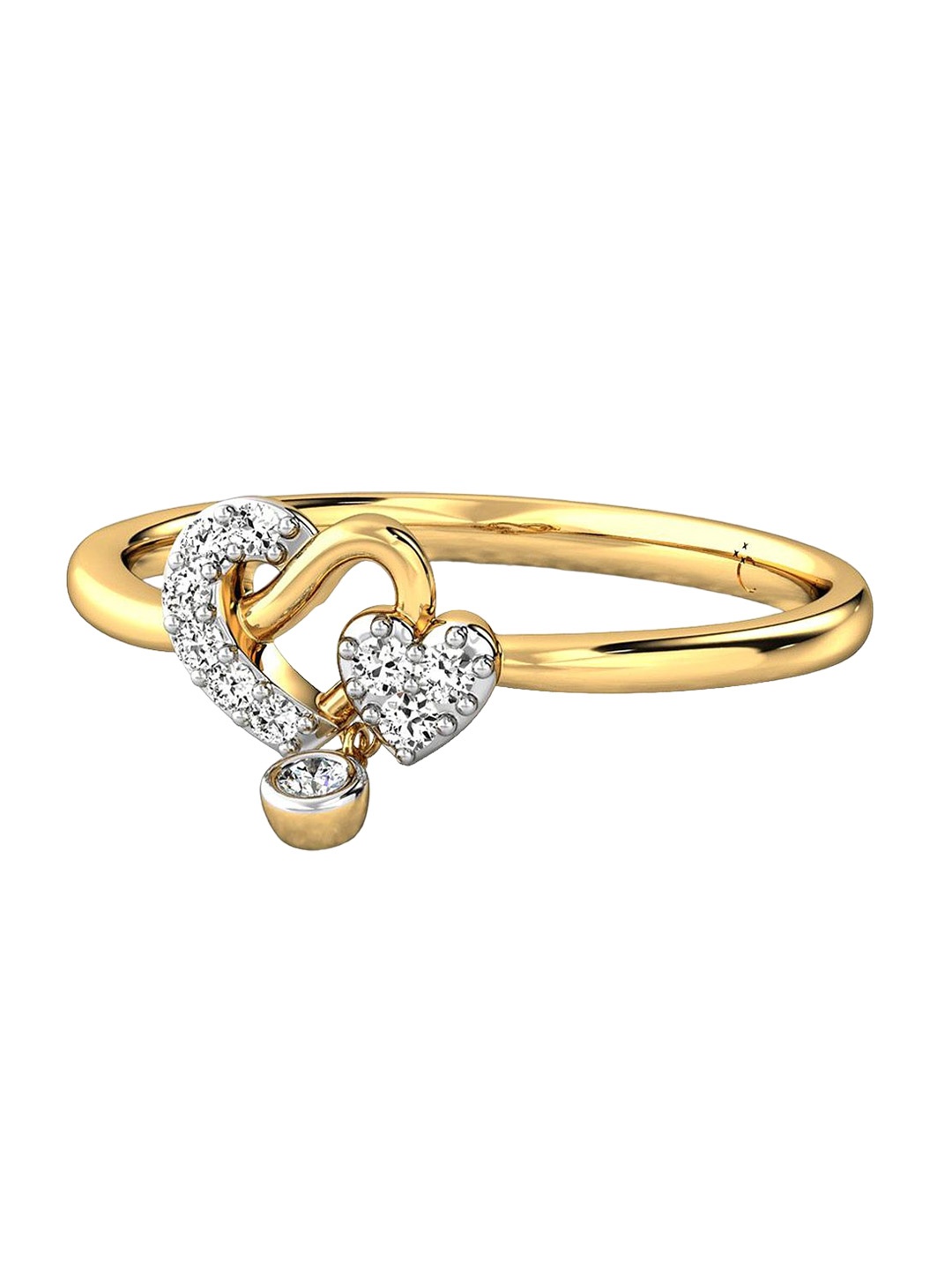

CANDERE A KALYAN JEWELLERS COMPANY 18KT Gold Diamond Finger Ring-1.71 g, Yellow