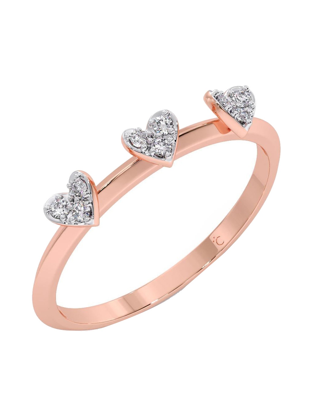 

CANDERE A KALYAN JEWELLERS COMPANY 18KT Rose Gold Diamond Finger Ring 1.48 g