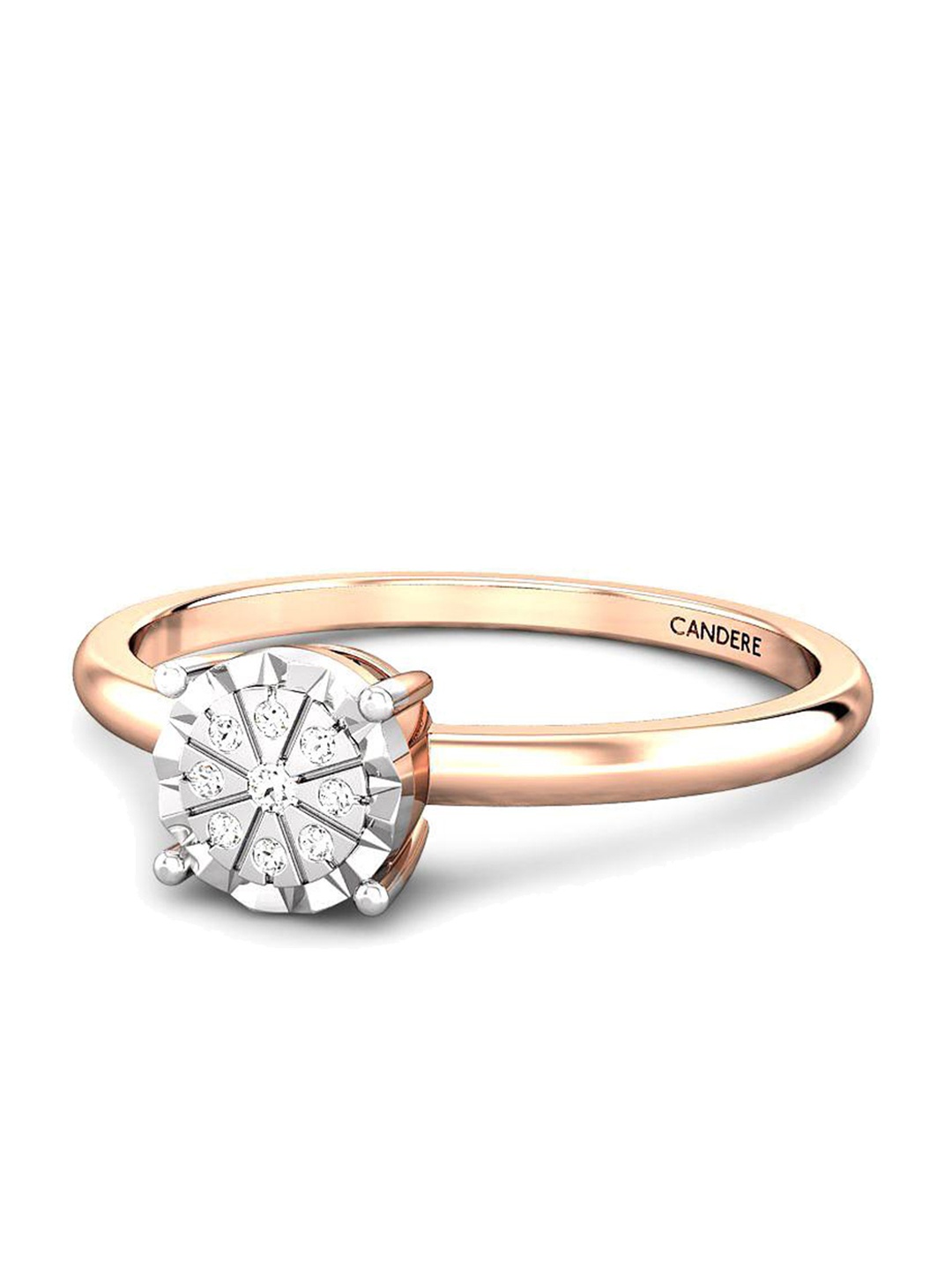 

CANDERE A KALYAN JEWELLERS COMPANY 18KT Rose Gold Diamond Finger Ring 1.78 g