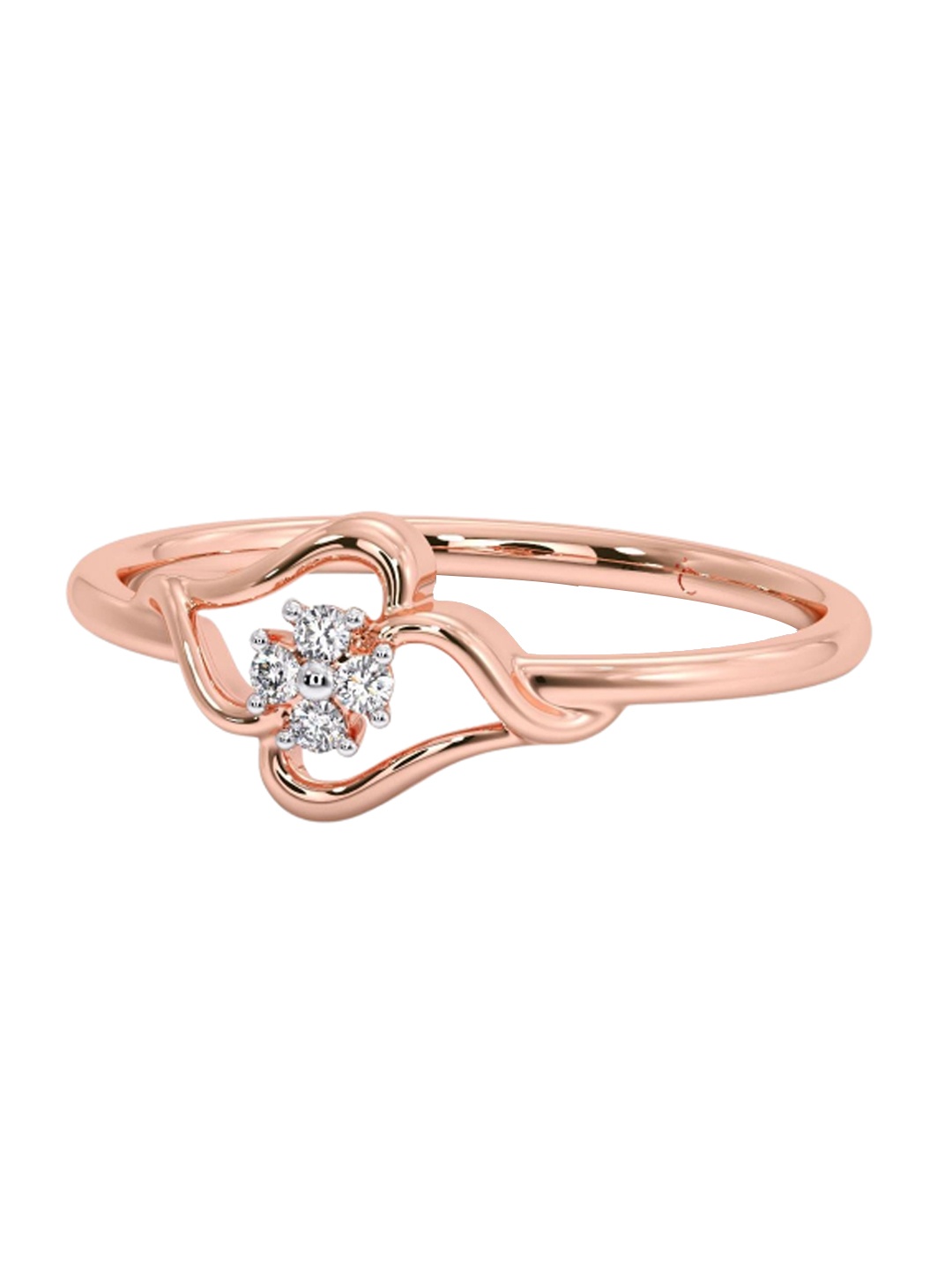 

CANDERE A KALYAN JEWELLERS COMPANY 14KT Rose-Gold Diamond Finger Ring 1.17 g