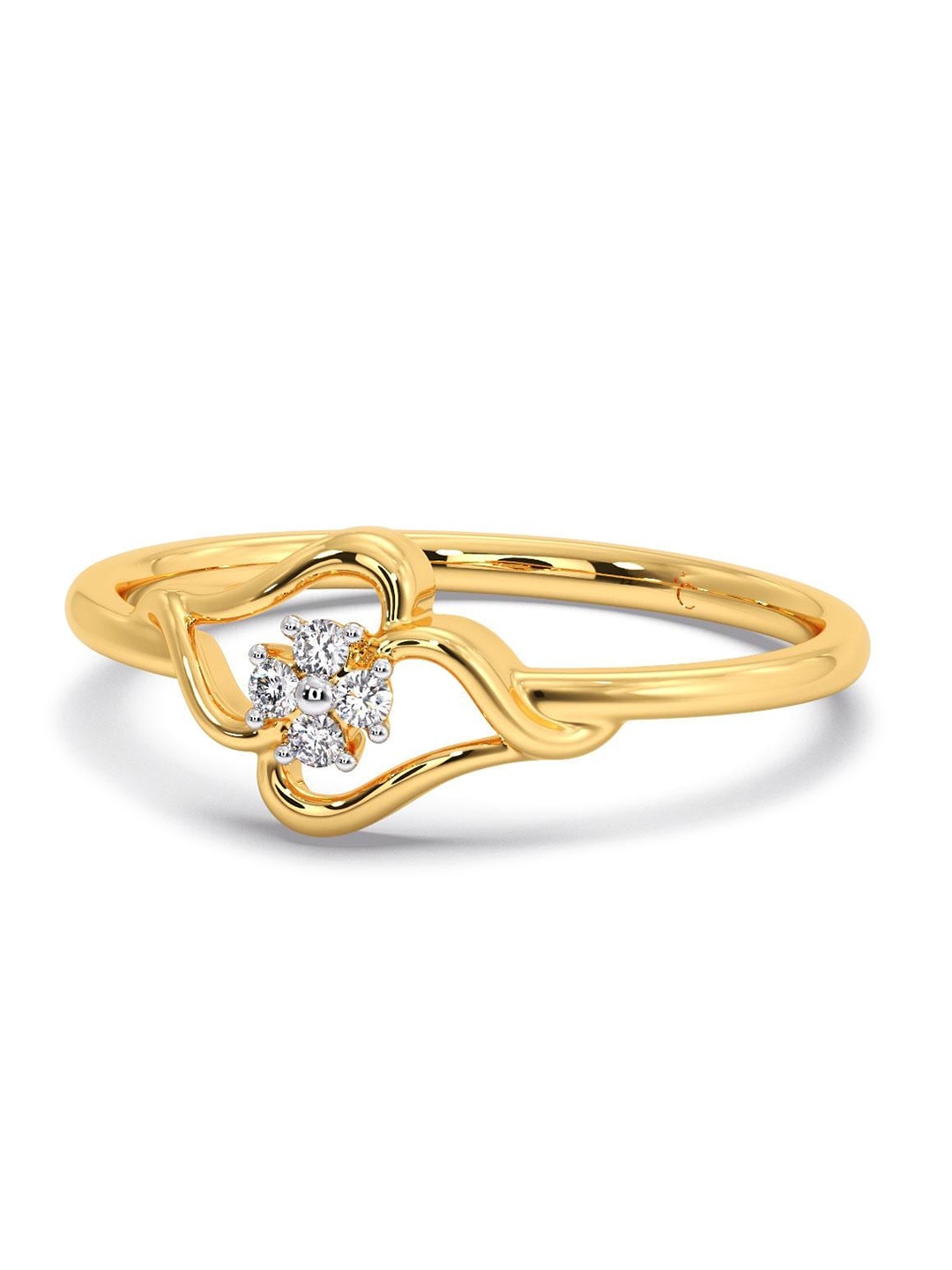 

CANDERE A KALYAN JEWELLERS COMPANY Diamond-Studded 18KT Gold Ring