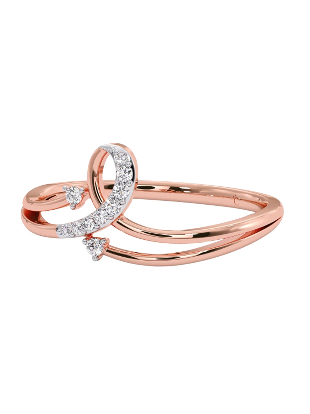 

CANDERE A KALYAN JEWELLERS COMPANY 14KT BIS Hallmark Rose Gold Diamond Ring