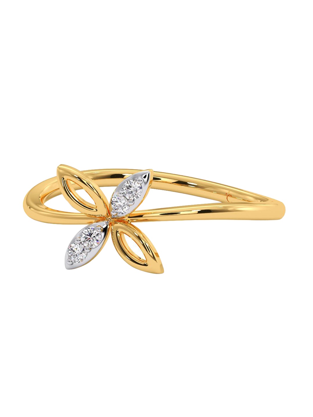 

CANDERE A KALYAN JEWELLERS COMPANY 14KT Gold Diamond Finger Ring- 1.27 g, Yellow