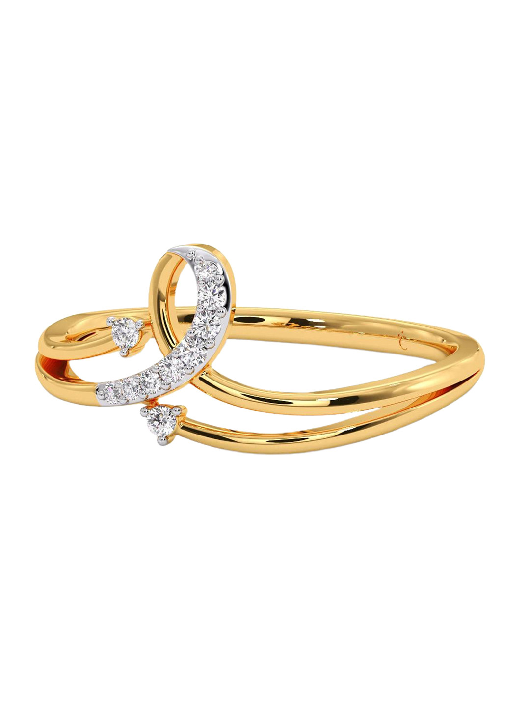 

CANDERE A KALYAN JEWELLERS COMPANY 18KT Gold Diamond Finger Ring, Yellow