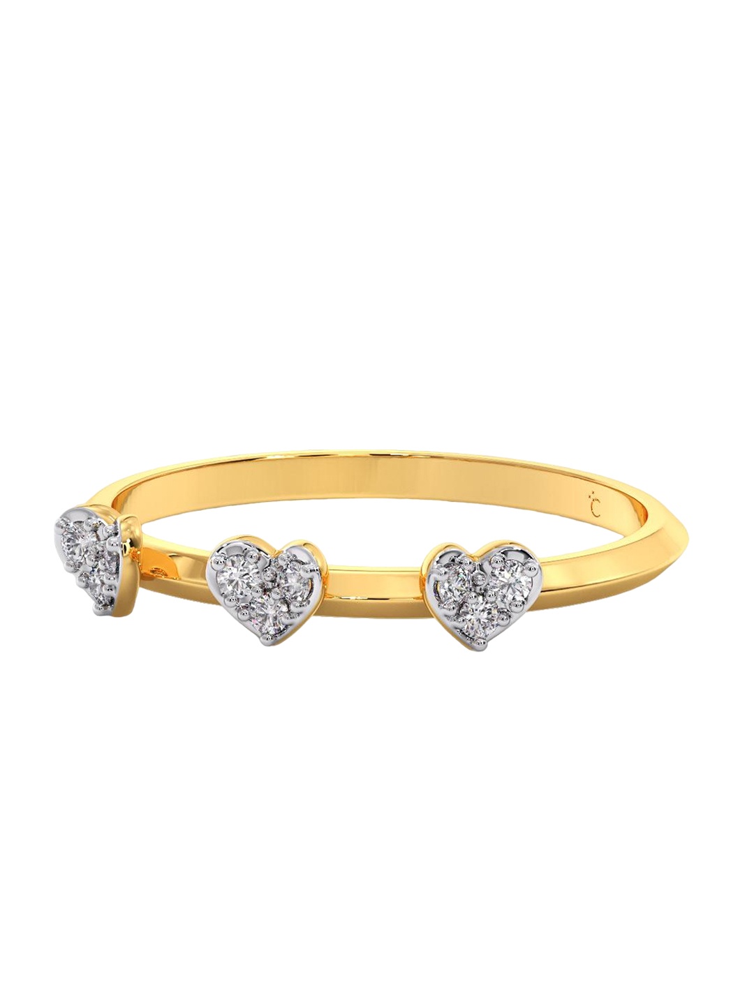 

CANDERE A KALYAN JEWELLERS COMPANY 14KT Gold Diamond Finger Ring 1.23 g, Yellow