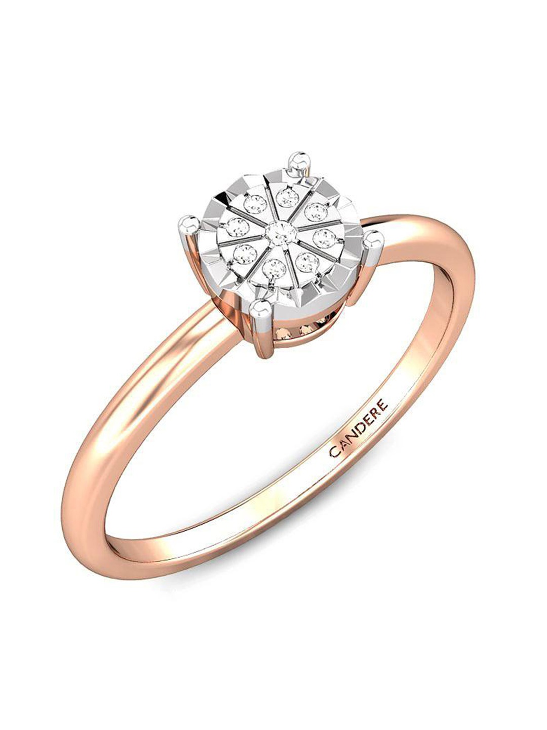 

CANDERE A KALYAN JEWELLERS COMPANY 18KT Rose Gold Diamond Finger Ring