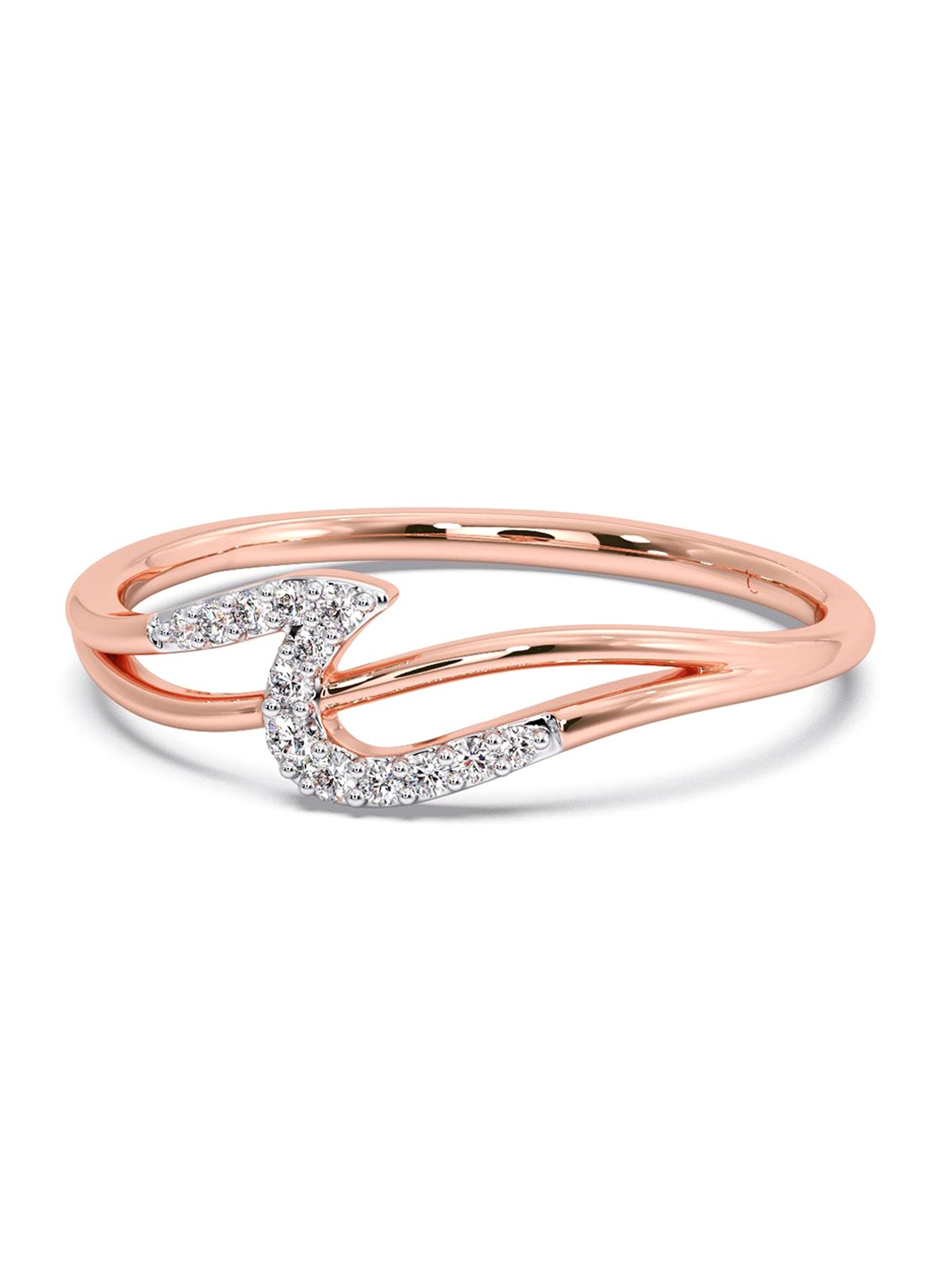 

CANDERE A KALYAN JEWELLERS COMPANY 18KT Rose Gold Diamond Finger Ring