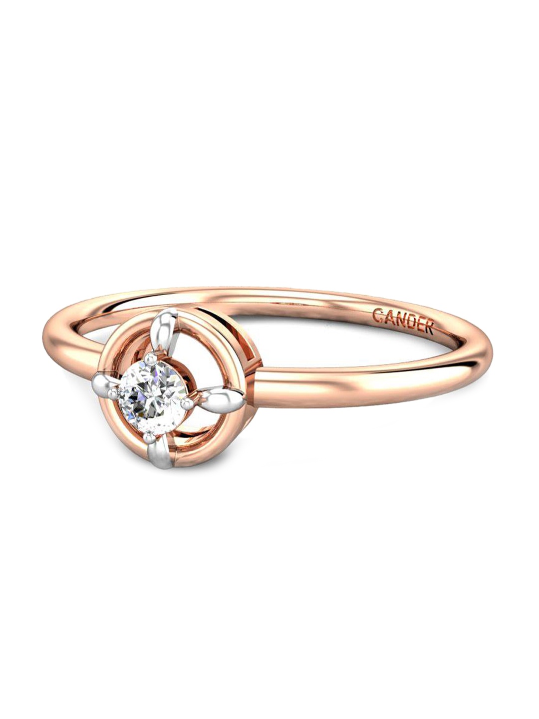 

CANDERE A KALYAN JEWELLERS COMPANY 14KT Rose Gold Diamond Finger Ring