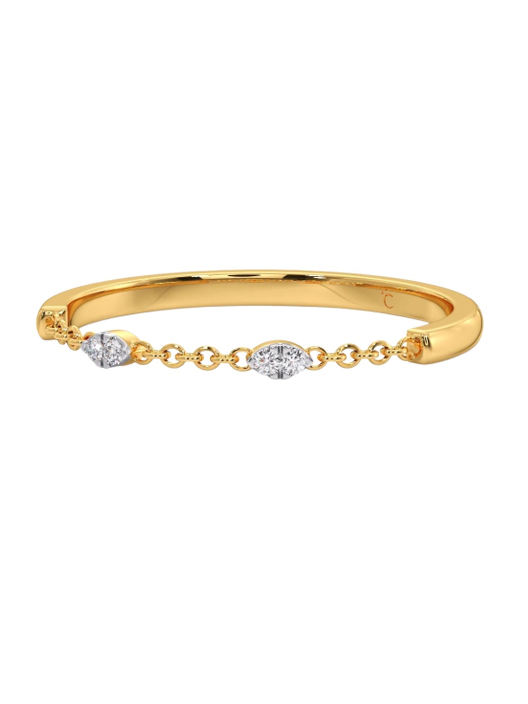 

CANDERE A KALYAN JEWELLERS COMPANY 18KT Gold Diamond Finger Ring 0.97 g, Yellow