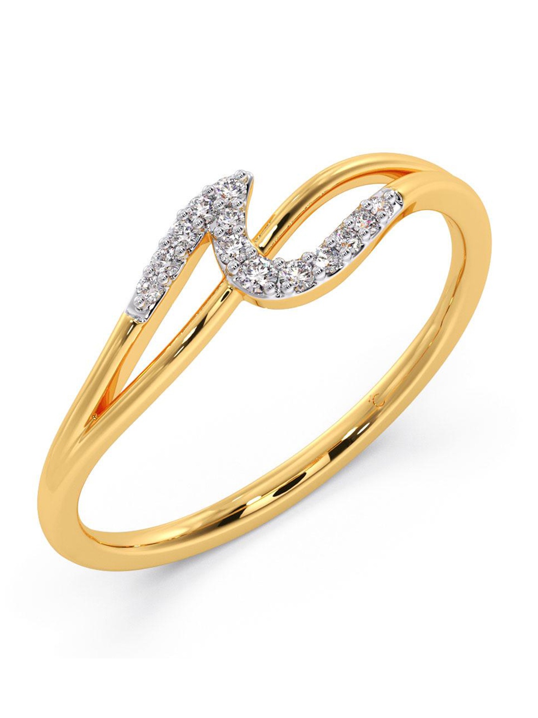 

CANDERE A KALYAN JEWELLERS COMPANY 18KT Gold Diamond Finger Ring, Yellow