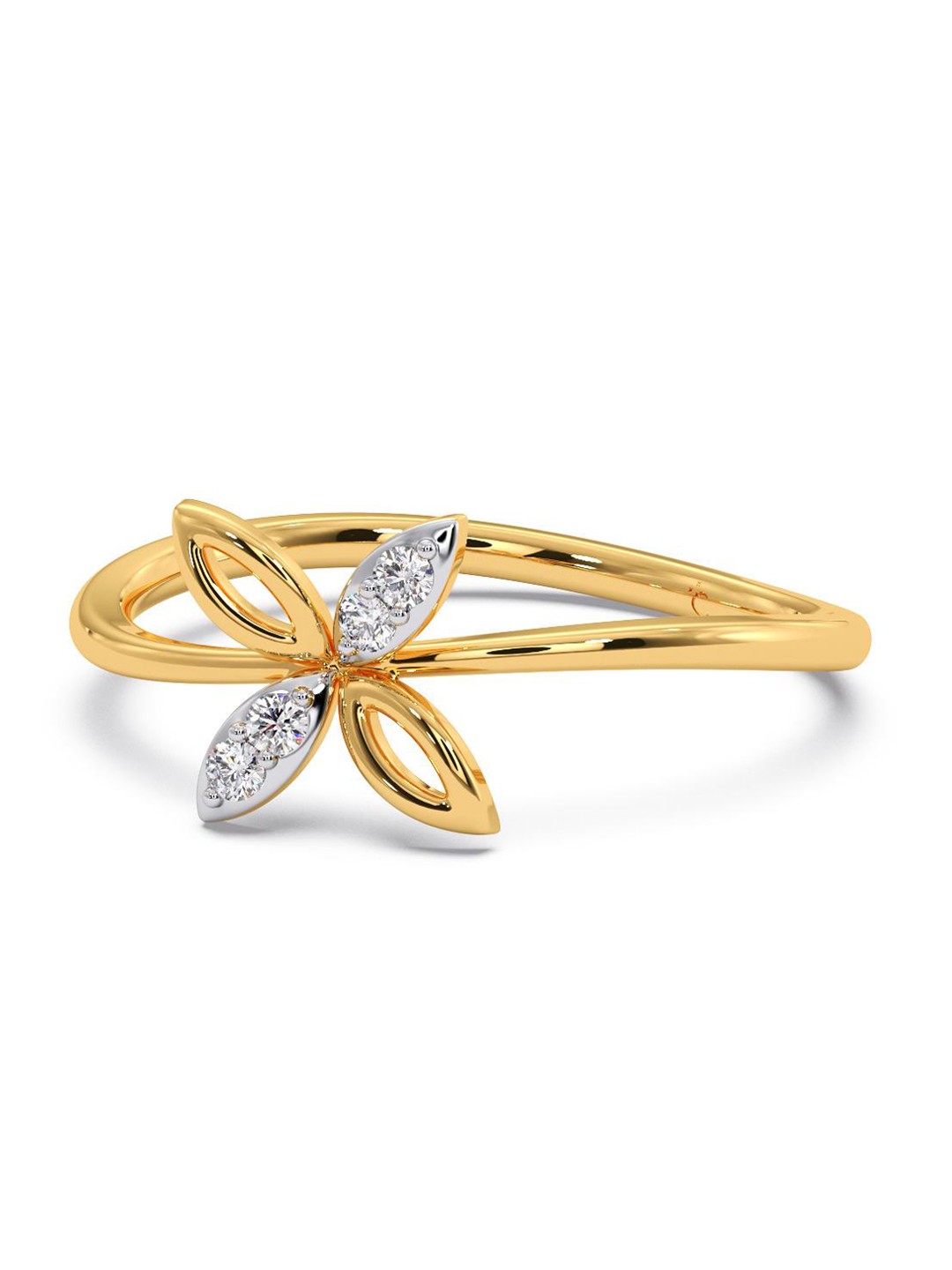 

CANDERE A KALYAN JEWELLERS COMPANY 14KT Gold Diamond Finger Ring- 1.47 gm, Yellow