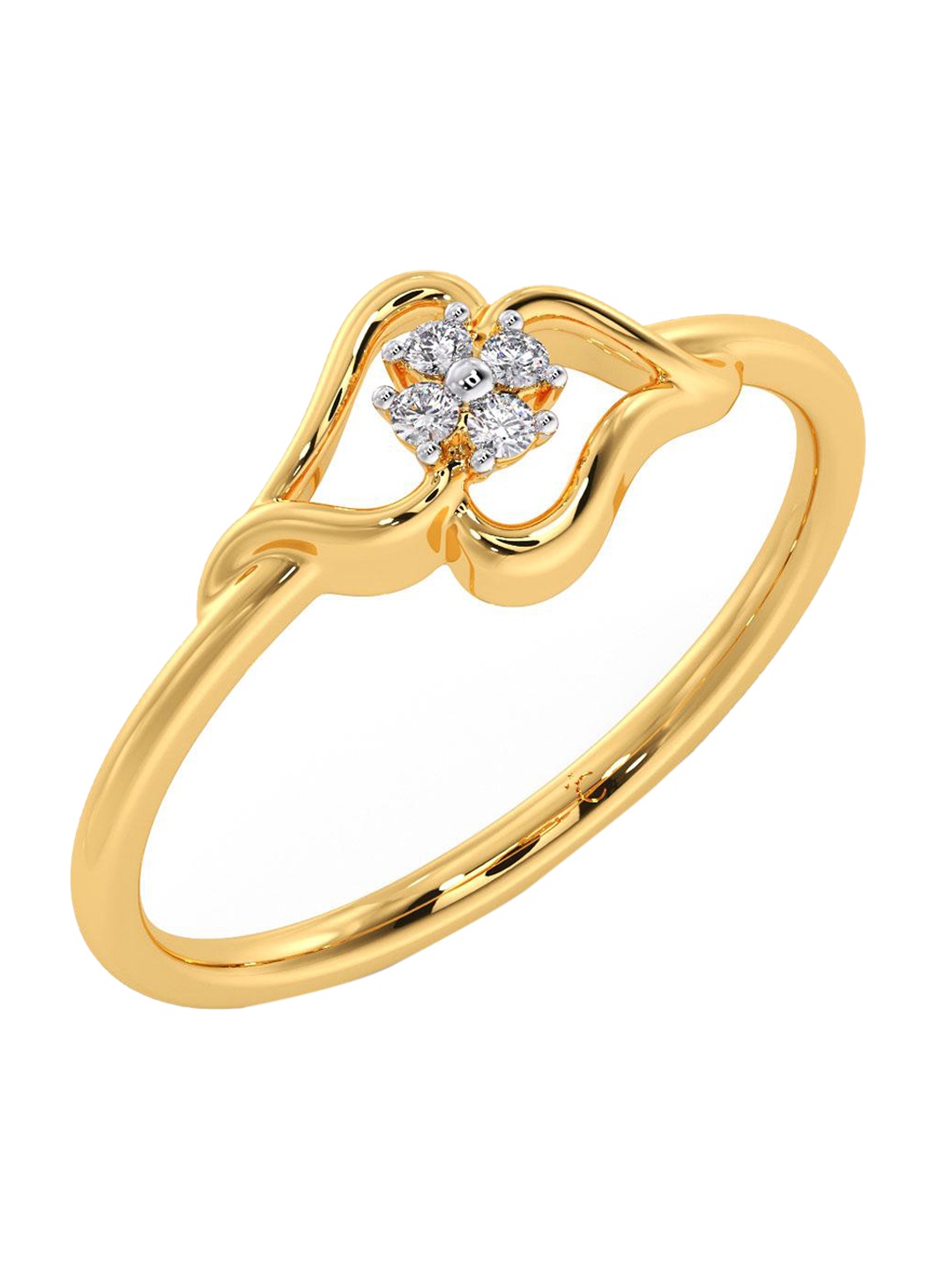 

CANDERE A KALYAN JEWELLERS COMPANY Diamond-Studded 14KT Gold Ring 1.15 g