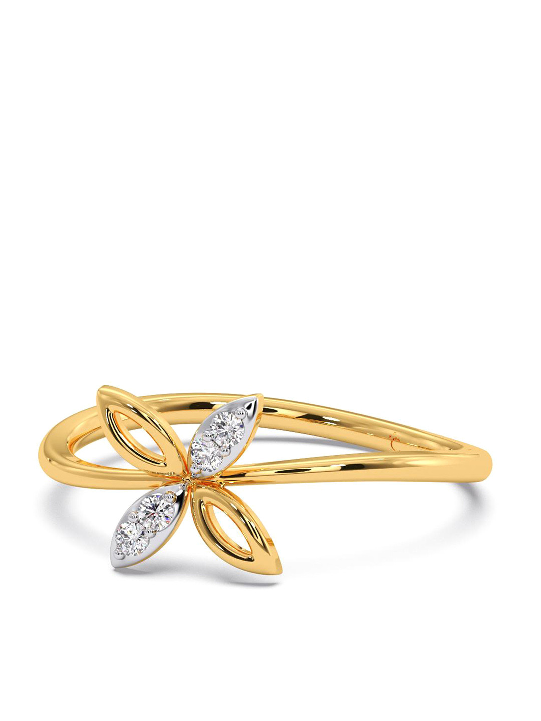 

CANDERE A KALYAN JEWELLERS COMPANY 14KT Gold Diamond Finger Ring- 1.15 g, Yellow