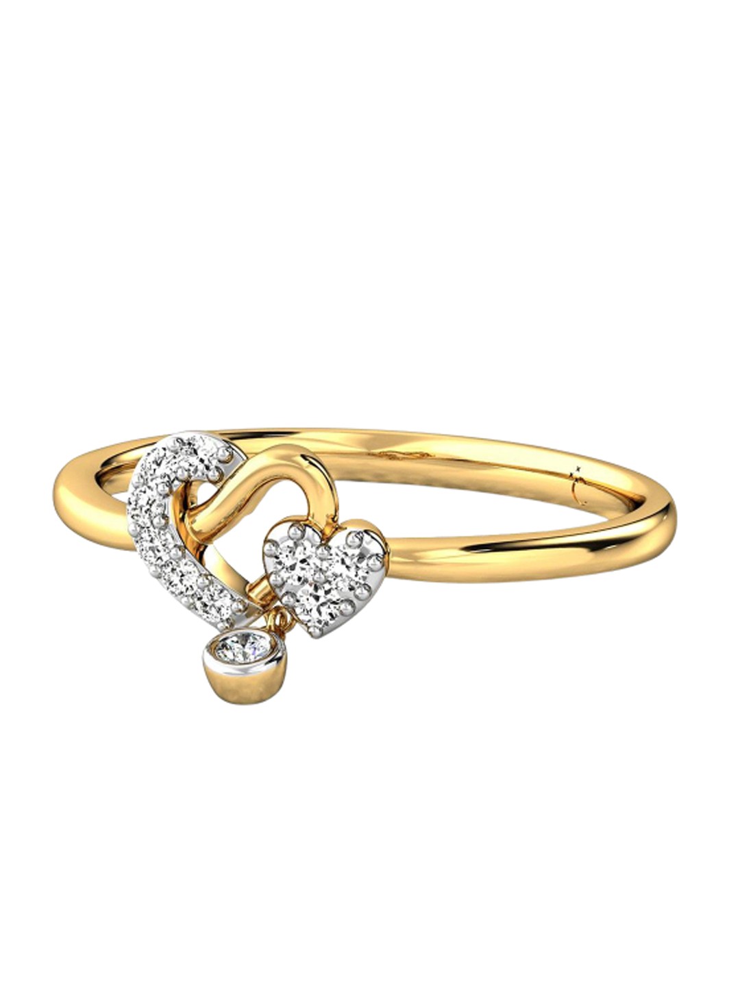 

CANDERE A KALYAN JEWELLERS COMPANY Diamond-Studded 14KT Gold Ring