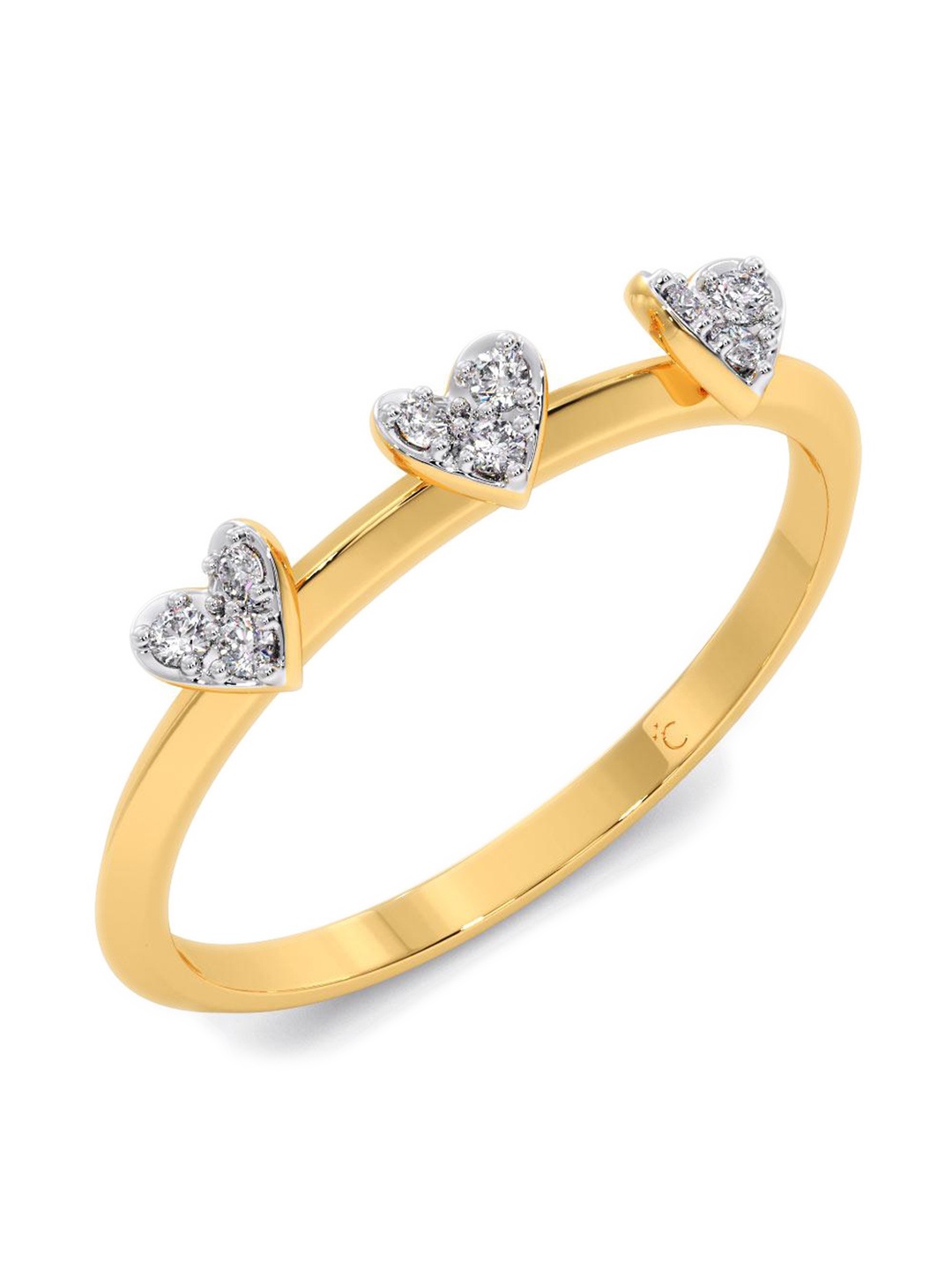 

CANDERE A KALYAN JEWELLERS COMPANY 18KT Gold Diamond Finger Ring-1.43gm, Yellow