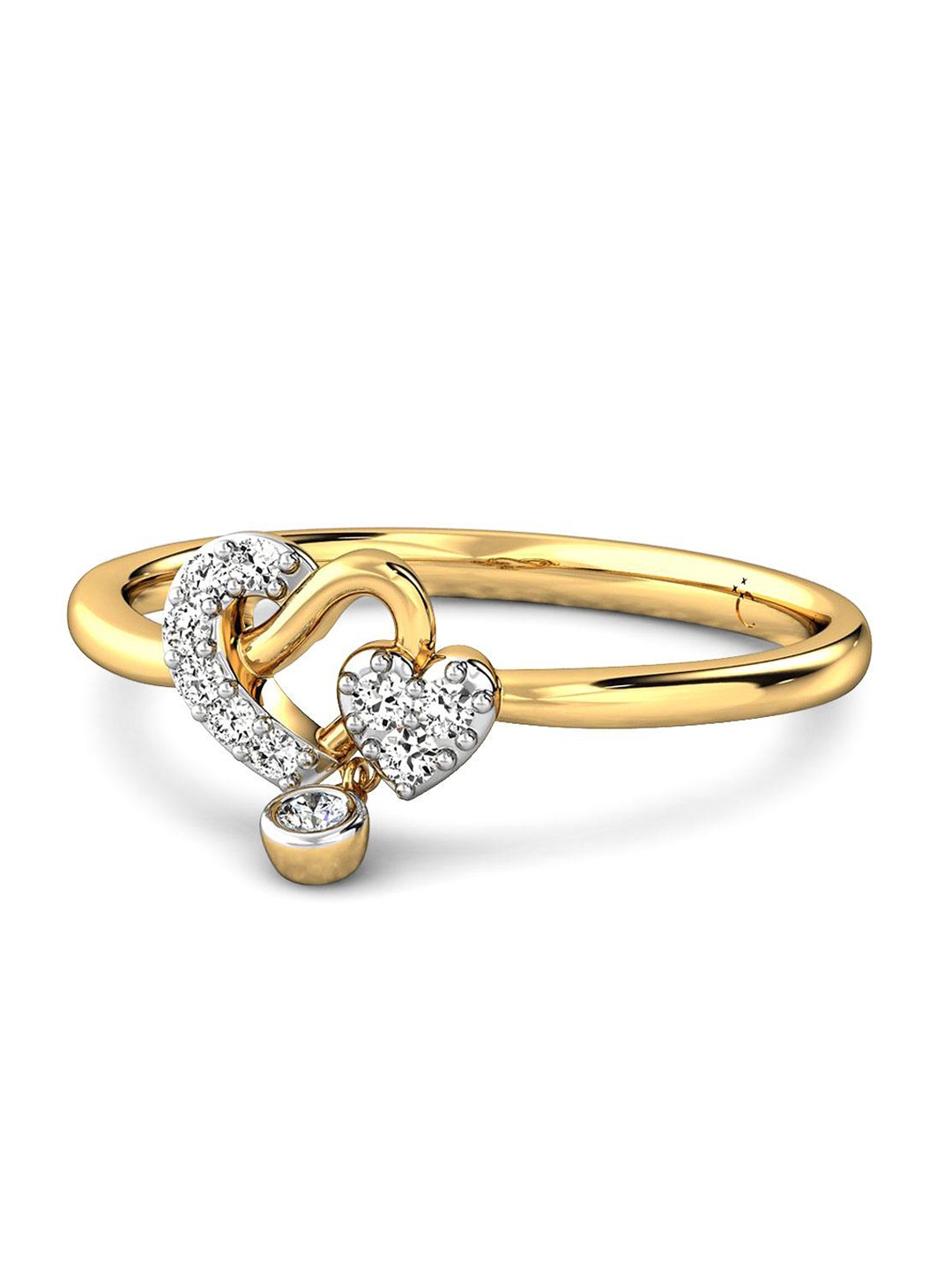 

CANDERE A KALYAN JEWELLERS COMPANY 14KT Gold Diamond Finger Ring-1.68 g, Yellow
