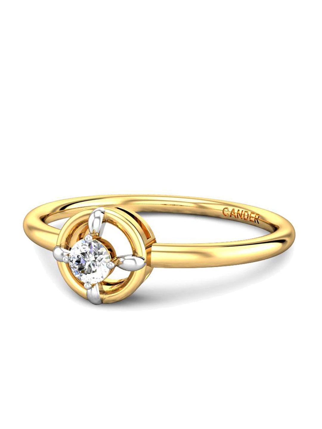 

CANDERE A KALYAN JEWELLERS COMPANY 14KT Gold Diamond Finger Ring 1.38 g, Yellow
