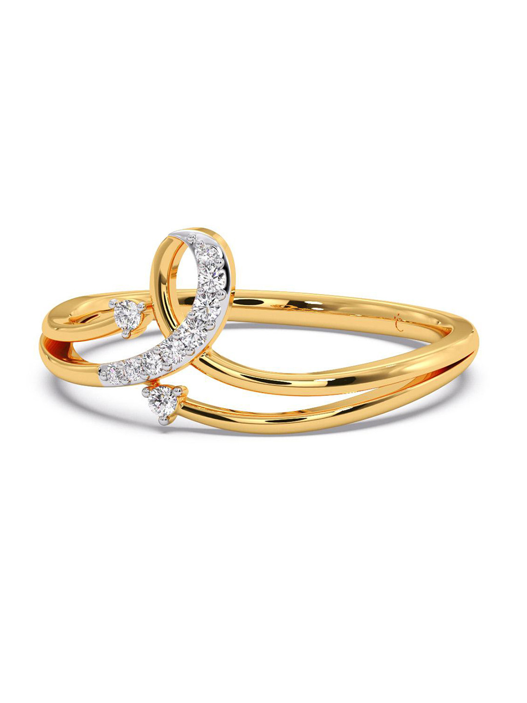 

CANDERE A KALYAN JEWELLERS COMPANY 18KT Gold Diamond Finger Ring - 1.83 g, Yellow
