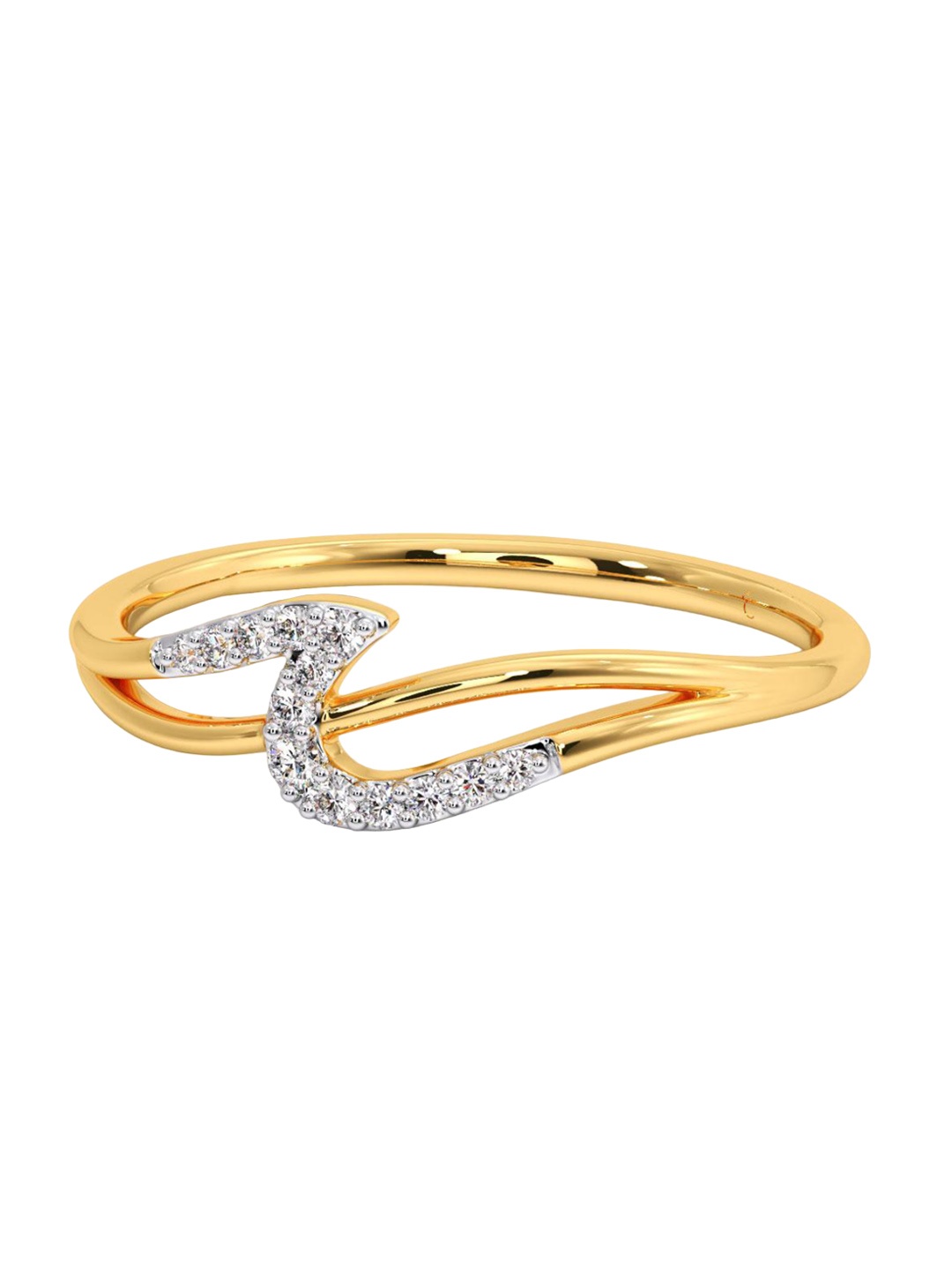 

CANDERE A KALYAN JEWELLERS COMPANY 14KT Gold Diamond Finger Ring - 0.99 g, Yellow