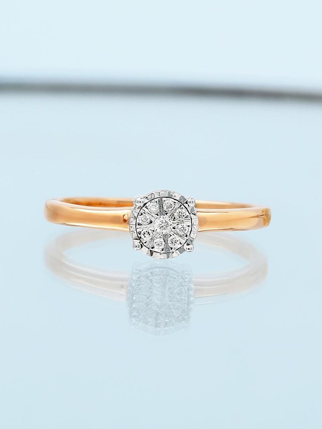 

CANDERE A KALYAN JEWELLERS COMPANY Diamond-Studded 18KT Gold Ring- 1.84 gm