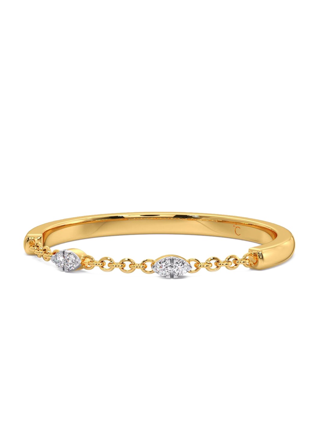 

CANDERE A KALYAN JEWELLERS COMPANY Diamond-Studded 18KT Gold Ring - 1g