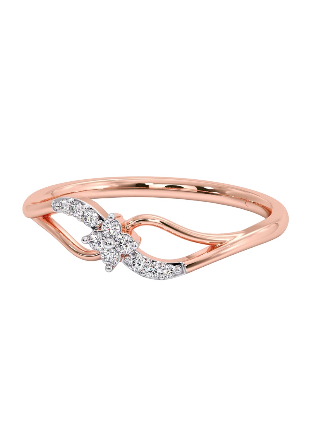 

CANDERE A KALYAN JEWELLERS COMPANY 18KT Rose Gold Diamond Finger Ring- 1.62 gm