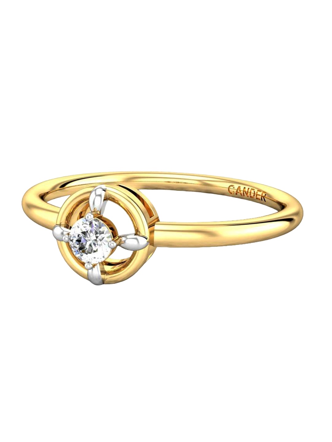 

CANDERE A KALYAN JEWELLERS COMPANY 14K BIS Hallmark Gold Diamond Ring, Yellow