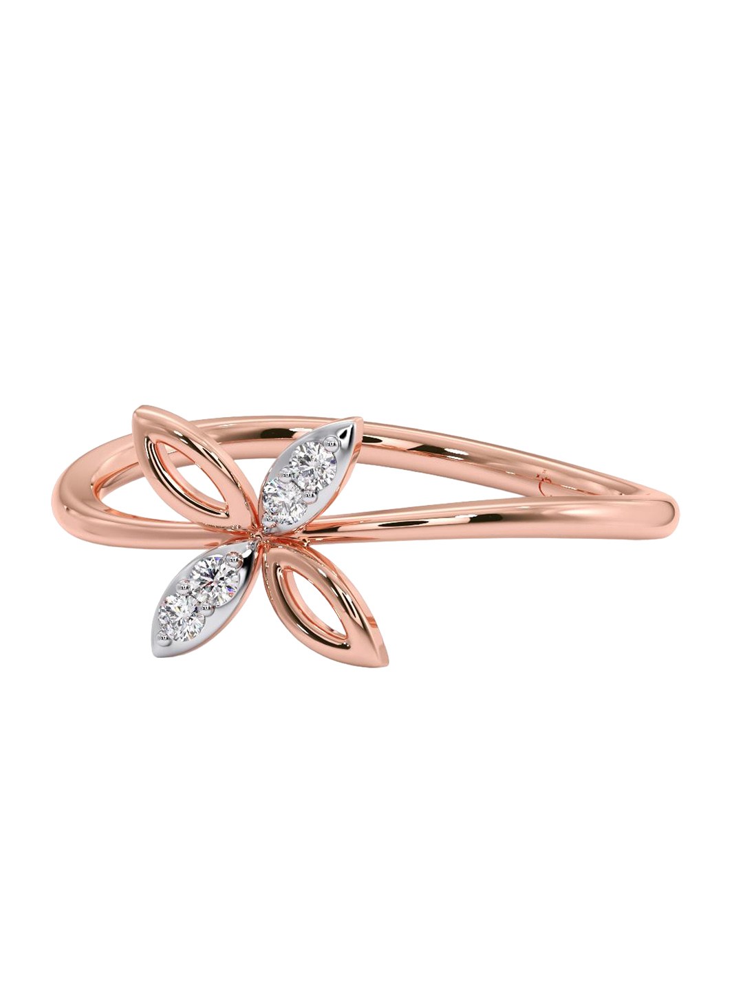 

CANDERE A KALYAN JEWELLERS COMPANY 18KT Rose-Gold Diamond Finger Ring 1.61 g
